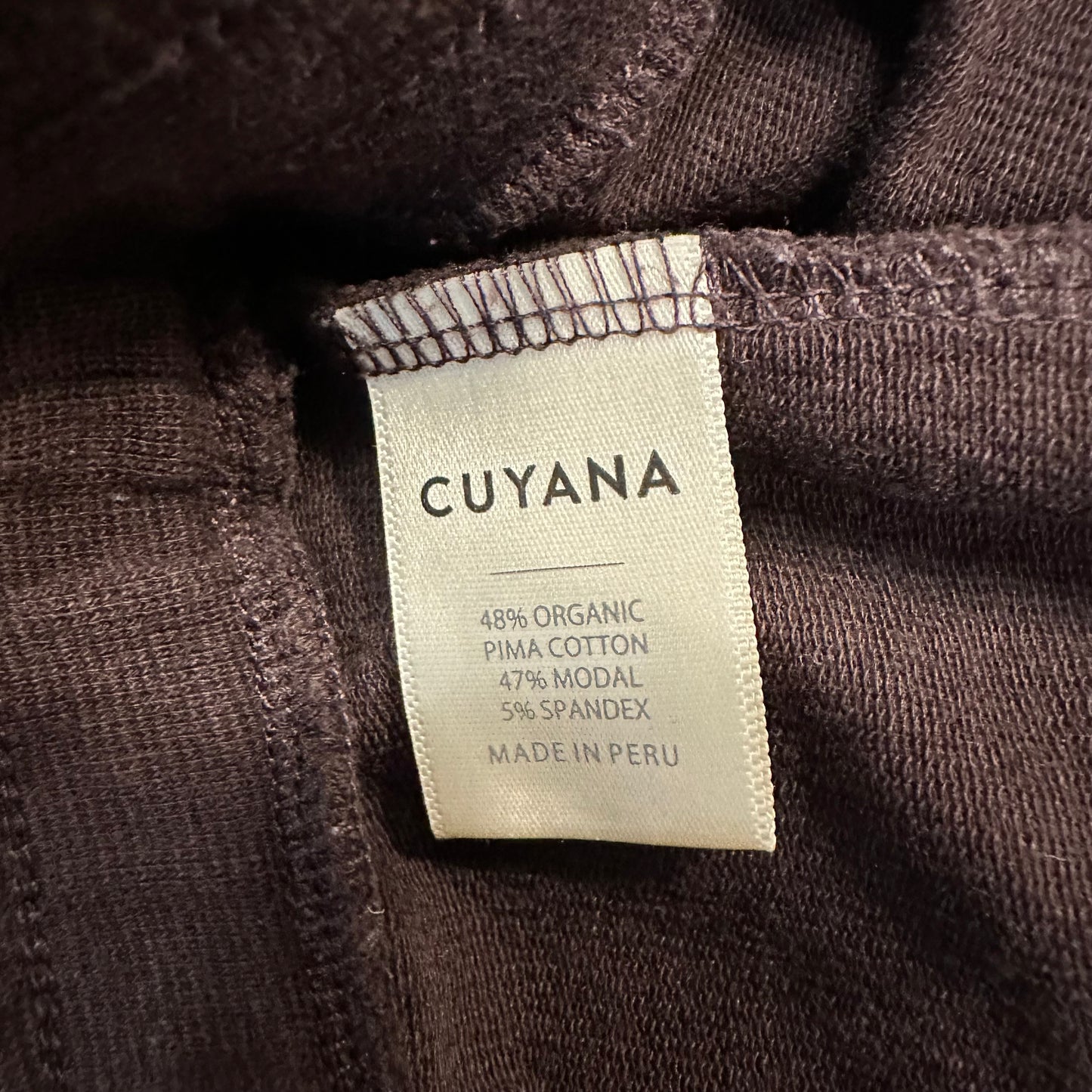Cuyana Lounge Set French Terry Sweatshirt and Wide Leg Sweatpants Brown Large