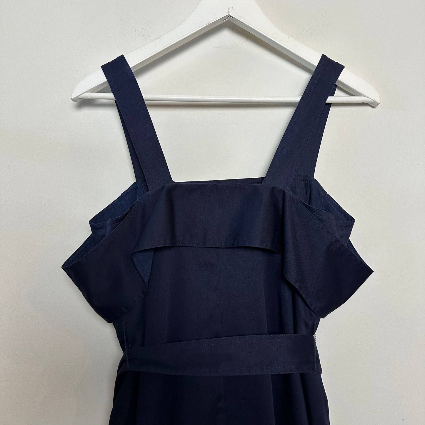 C/MEO Collective Framework Dress Navy Blue Midi Double Breasted Trench Small