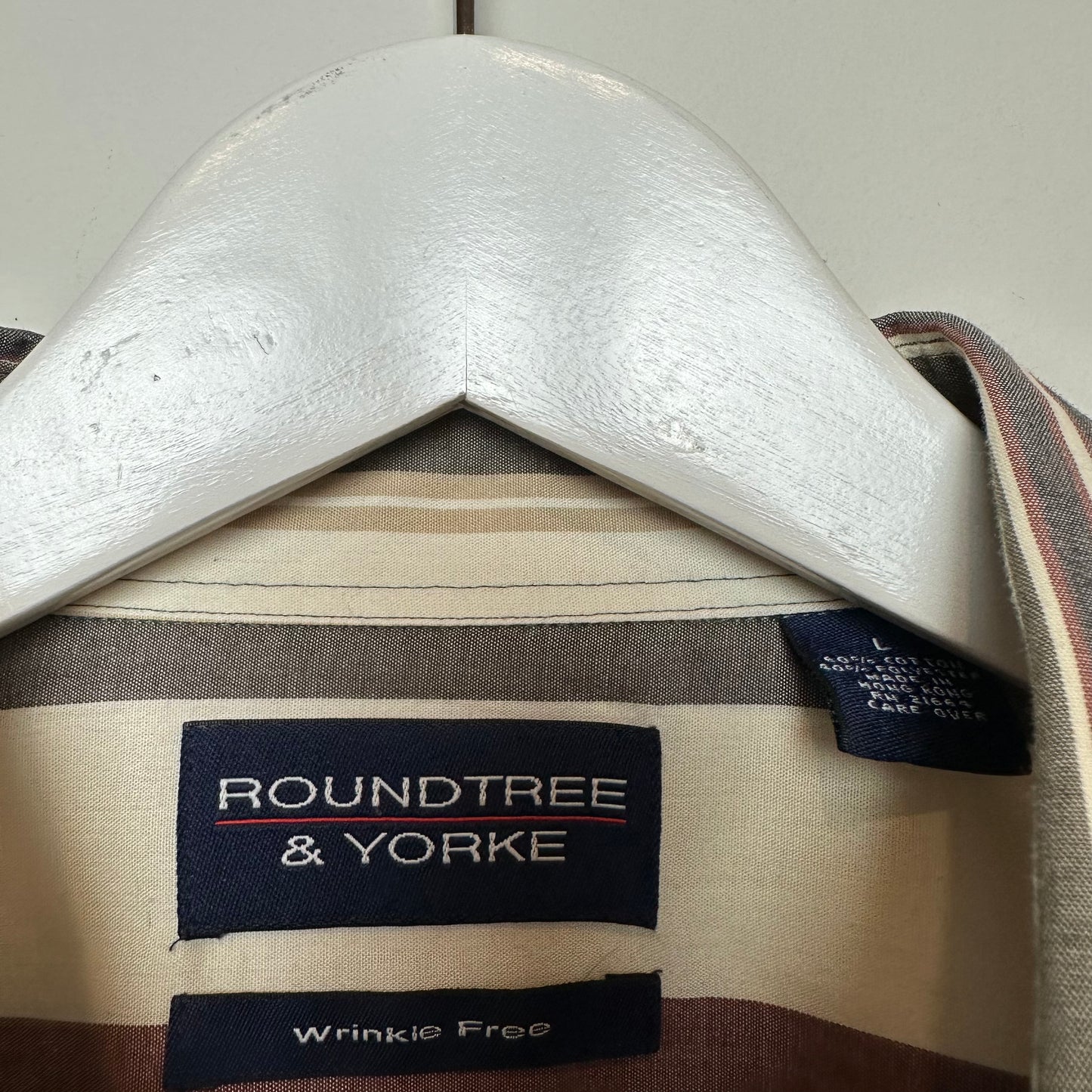 Vintage 90s Roundtree & Yorke Bold Striped Button Down Long Sleeve Shirt Large