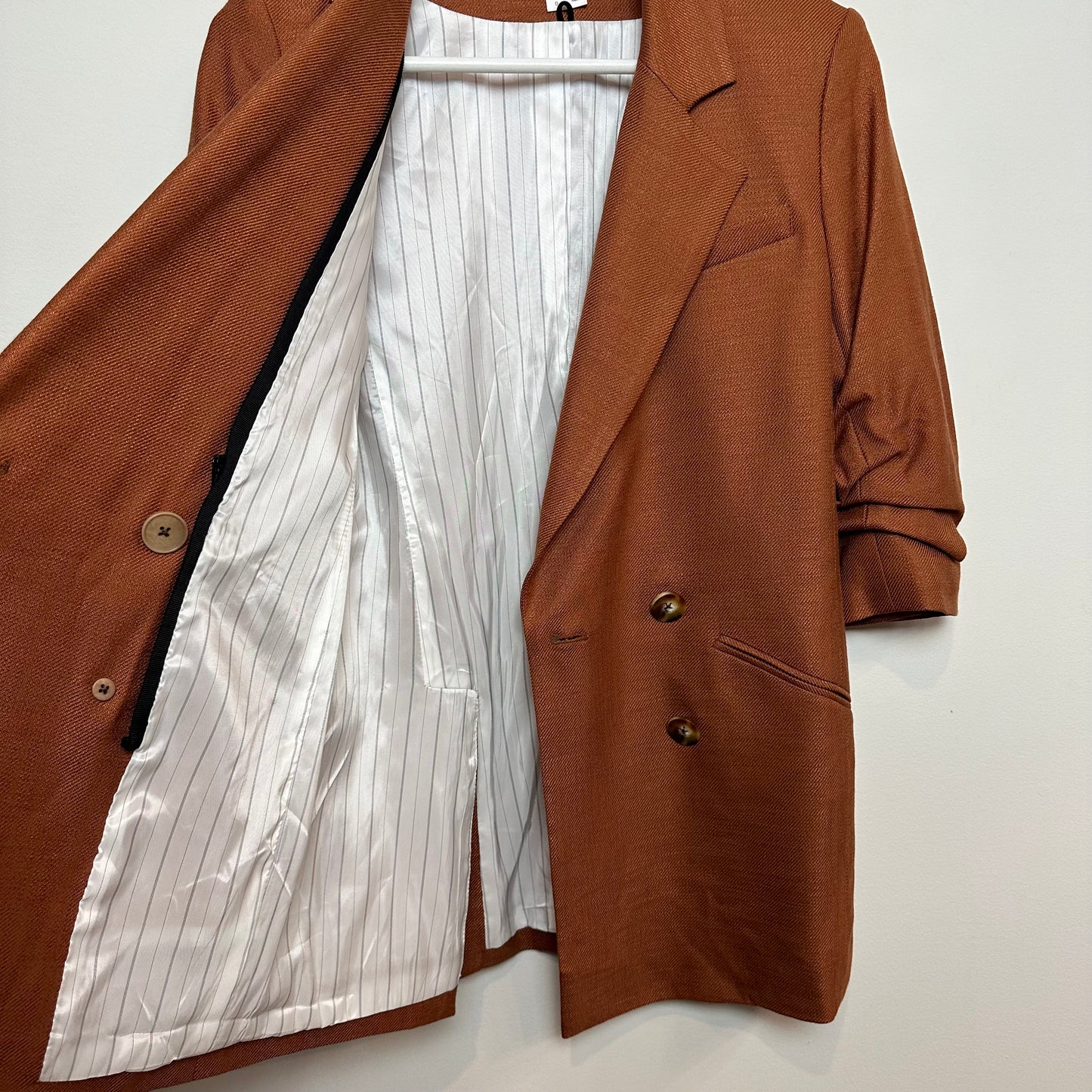 Veronica Beard Rupert Dickey Jacket Blazer Double Breasted Golden Brown 0