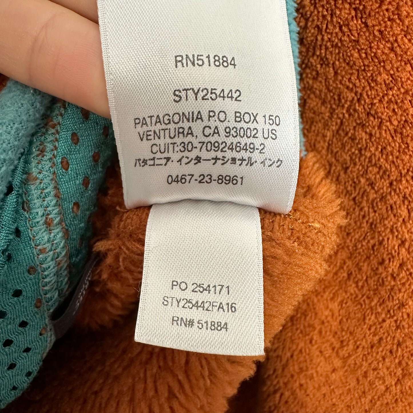 Patagonia Re-Tool Snap T Fleece Rust Brown Teal Blue Half Snap Pullover Medium