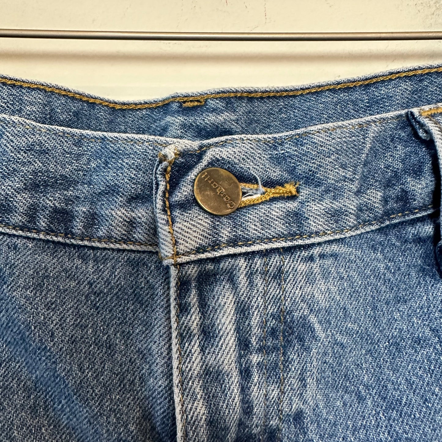 Carhartt Denim Shorts Carpenter Work Utility Cotton Blue Jorts 34