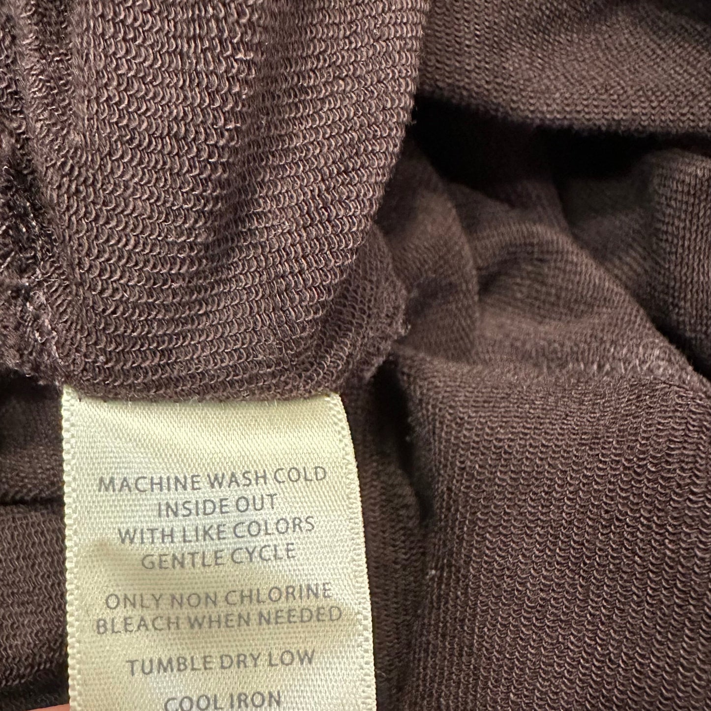 Cuyana Lounge Set French Terry Sweatshirt and Wide Leg Sweatpants Brown Large