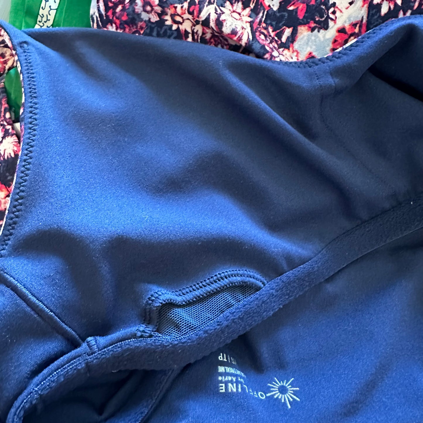 Aerie Offline Athletic Workout Exercise Dress Pink Blue Floral Tennis Athleisure XS