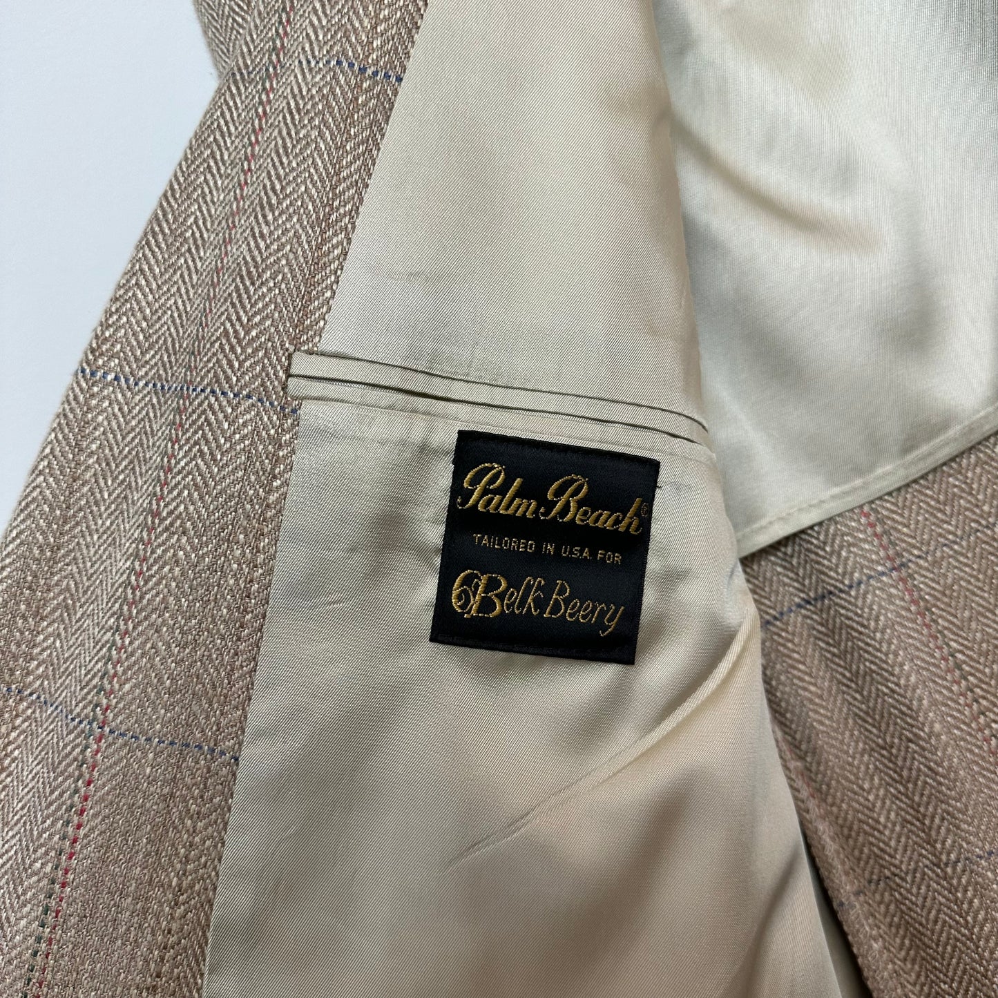 Vintage 70s Palm Beach Belk Beery Blazer Tweed Sport Coat Union Made 44