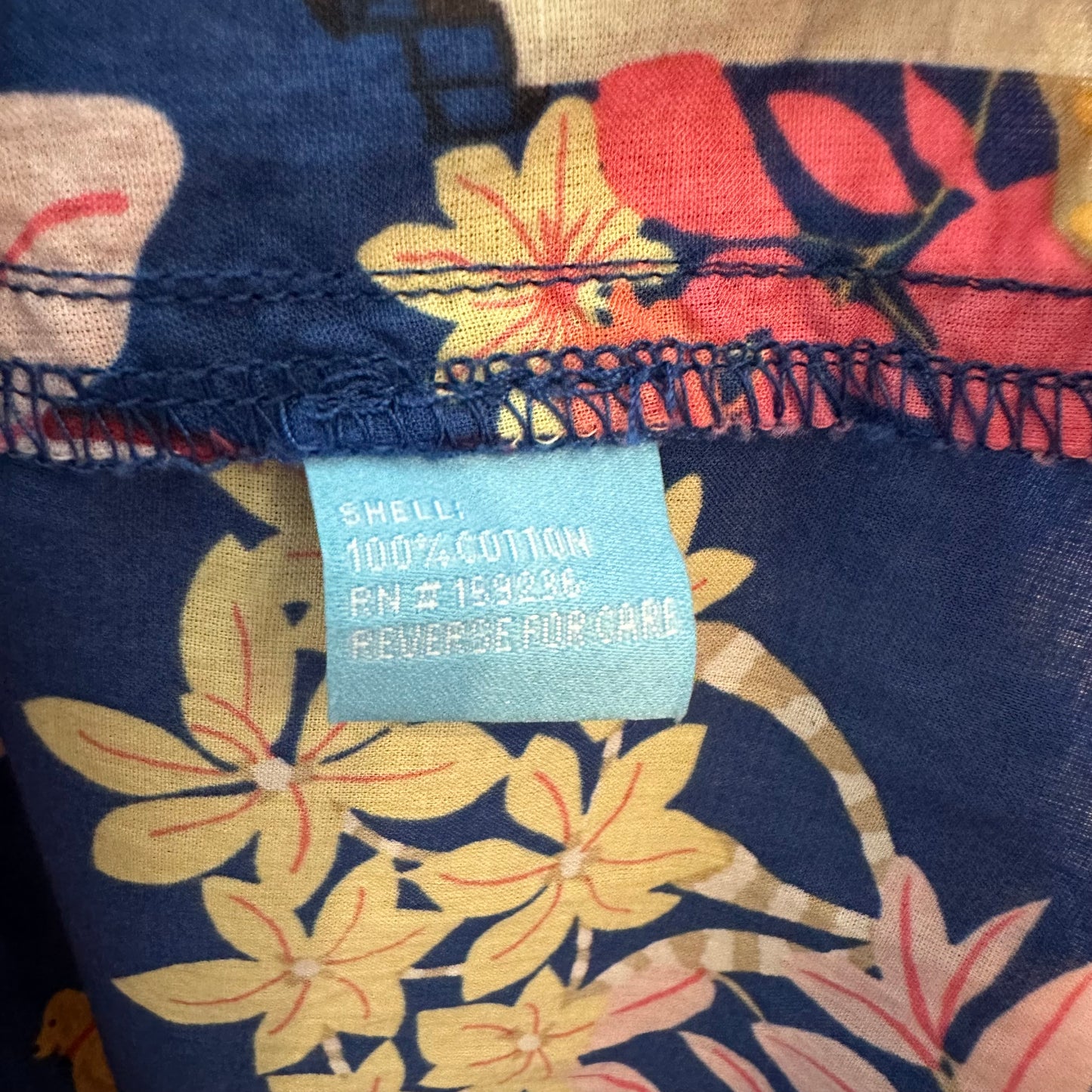 J. McLaughlin Lois Shirt Along the Coast Button Up Collared Cotton Medium