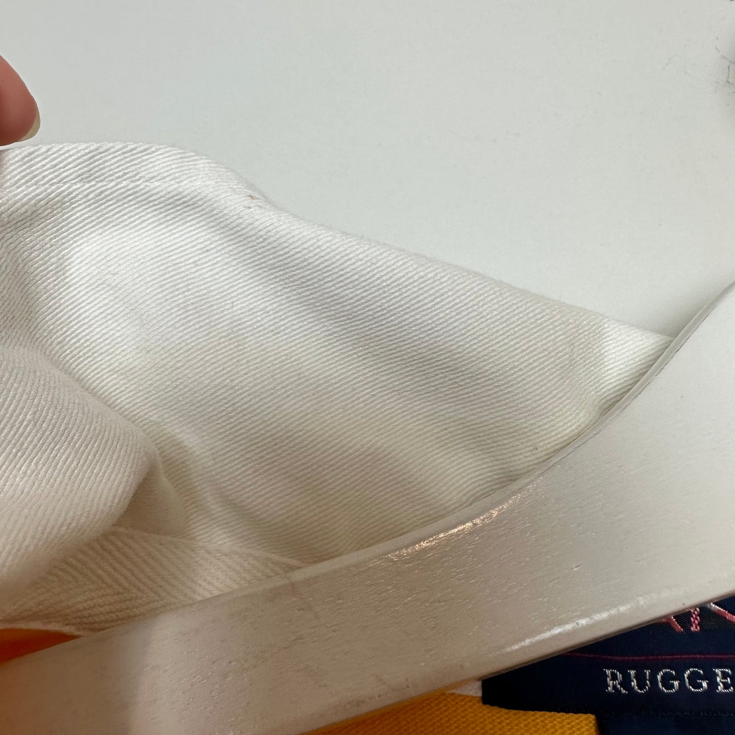 Vintage 90s GANT Rugger Rugby Shirt Bold Striped Yellow Blue Made in the USA XL