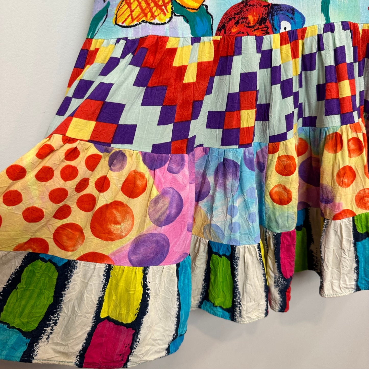 Vintage Jams World Tropical Fish Drop Waist Hattie Dress Made in the USA Small