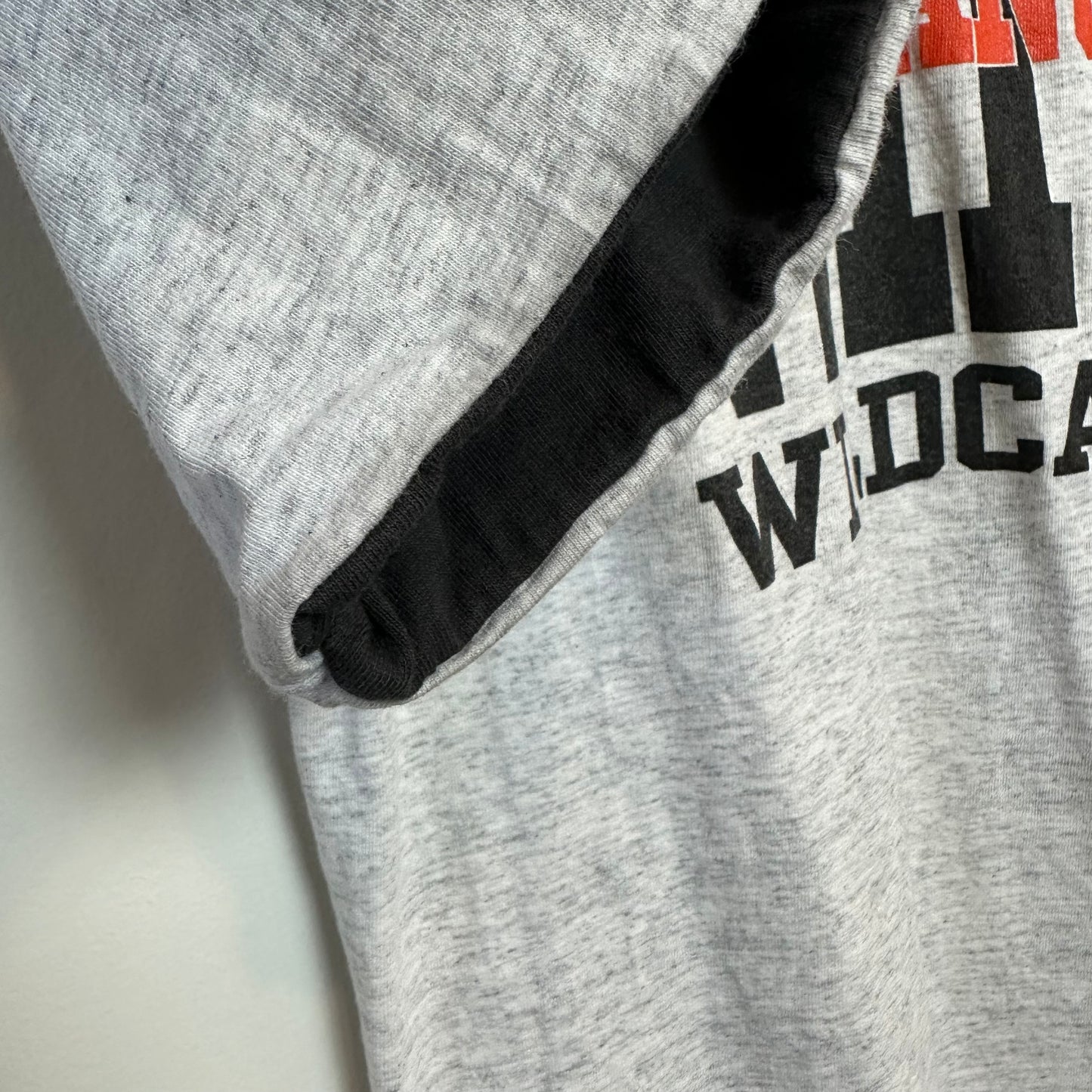 Vintage New Hanover High School Wildcats Double Layered T-Shirt Gray