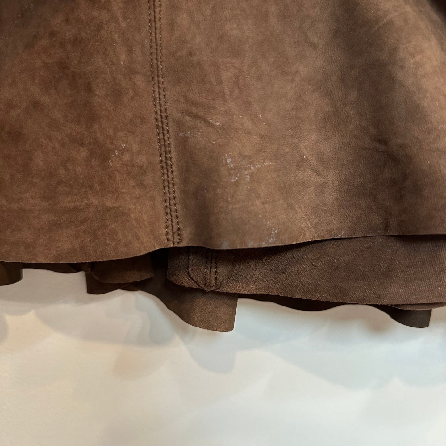 Ralph Lauren Collection Purple Label Lambsuede leather Dress Brown Made in the USA