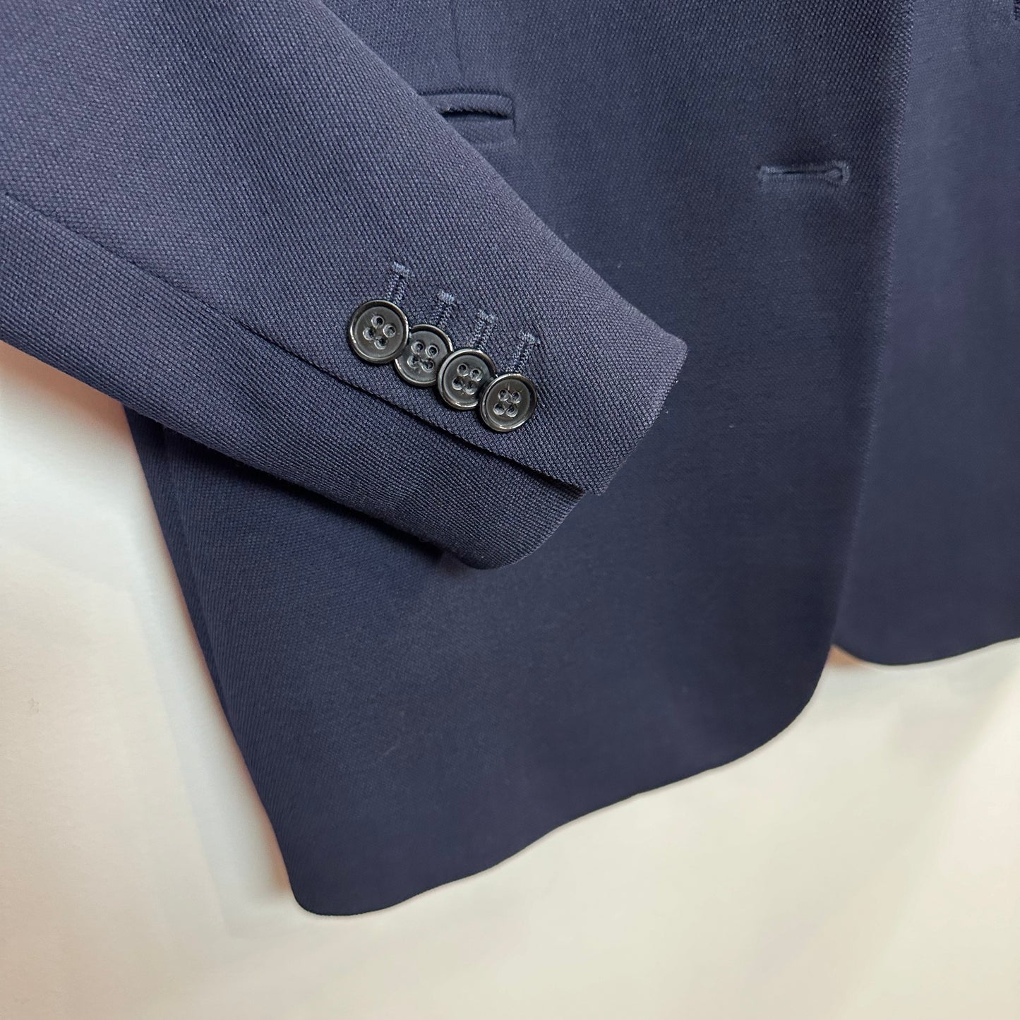 Theory Blazer Navy Blue Wool Blend Two Button Suit Coat Tailored 6