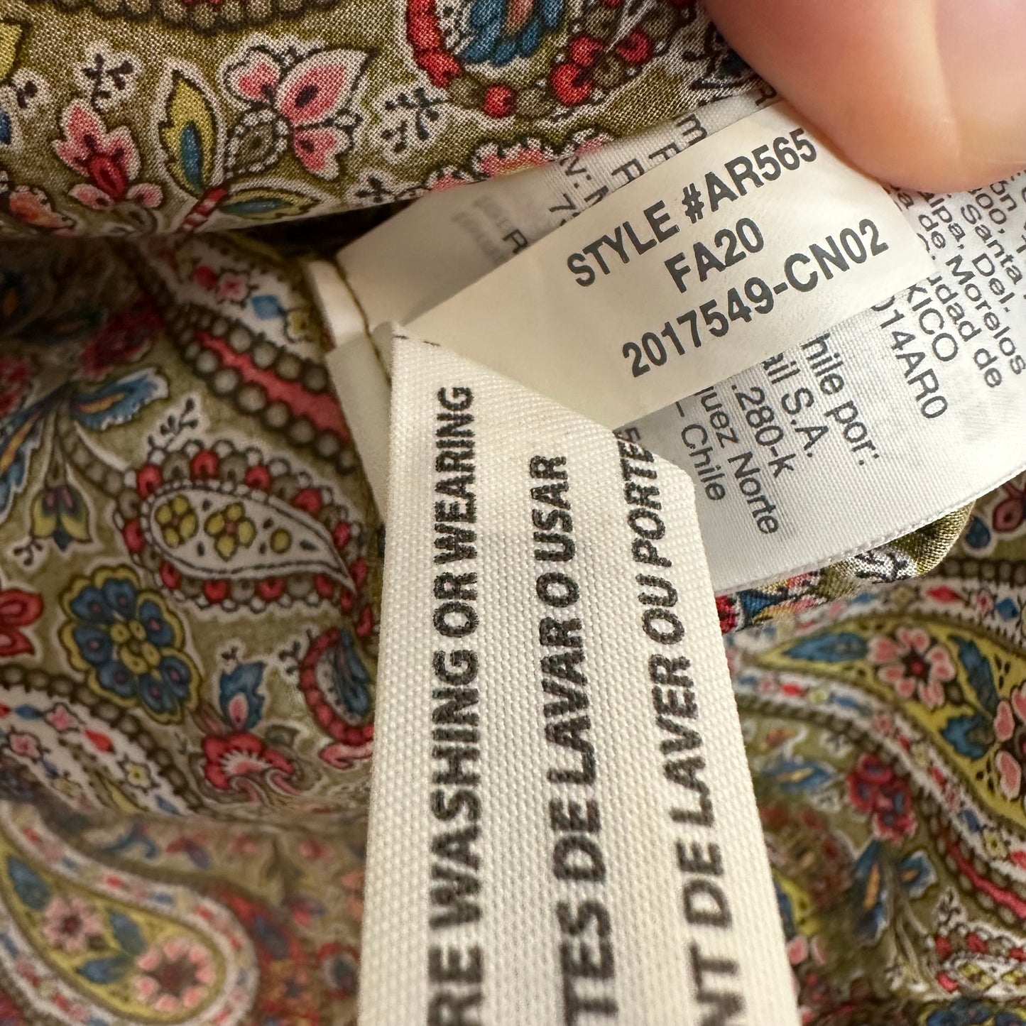 J.Crew Liberty Lee Manor Paisley Slim Perfect Shirt Long Sleeve Button Down Collared 4