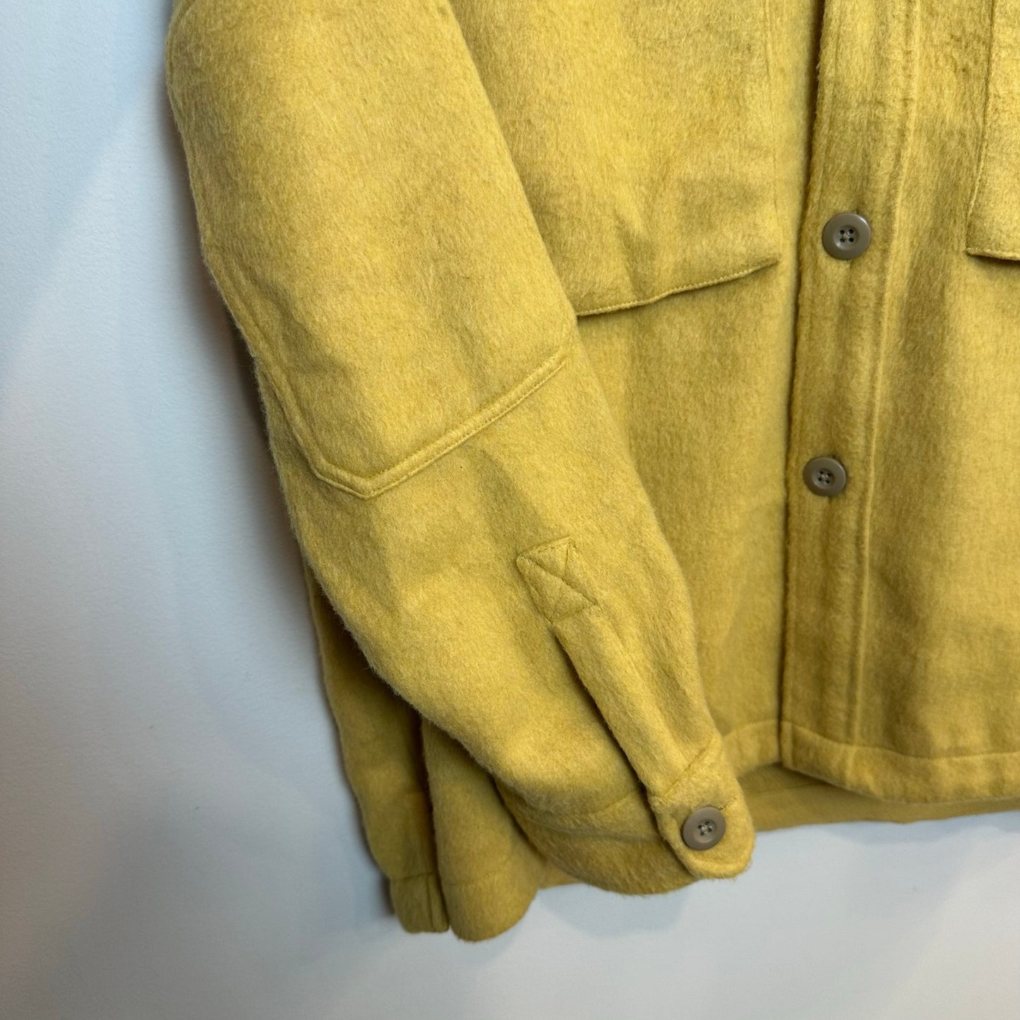 NWT Allsaints Colton Shirt Overshirt Shacket Shirt Jacket Oversized Yellow Small