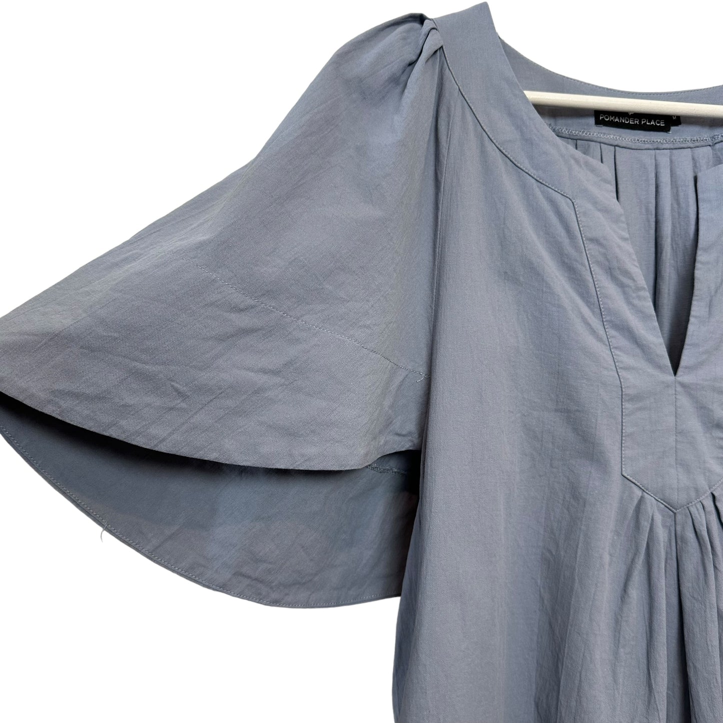 Pomander Place Finley Flutter Sleeve Dress Tuckernuck Blue Cotton Medium