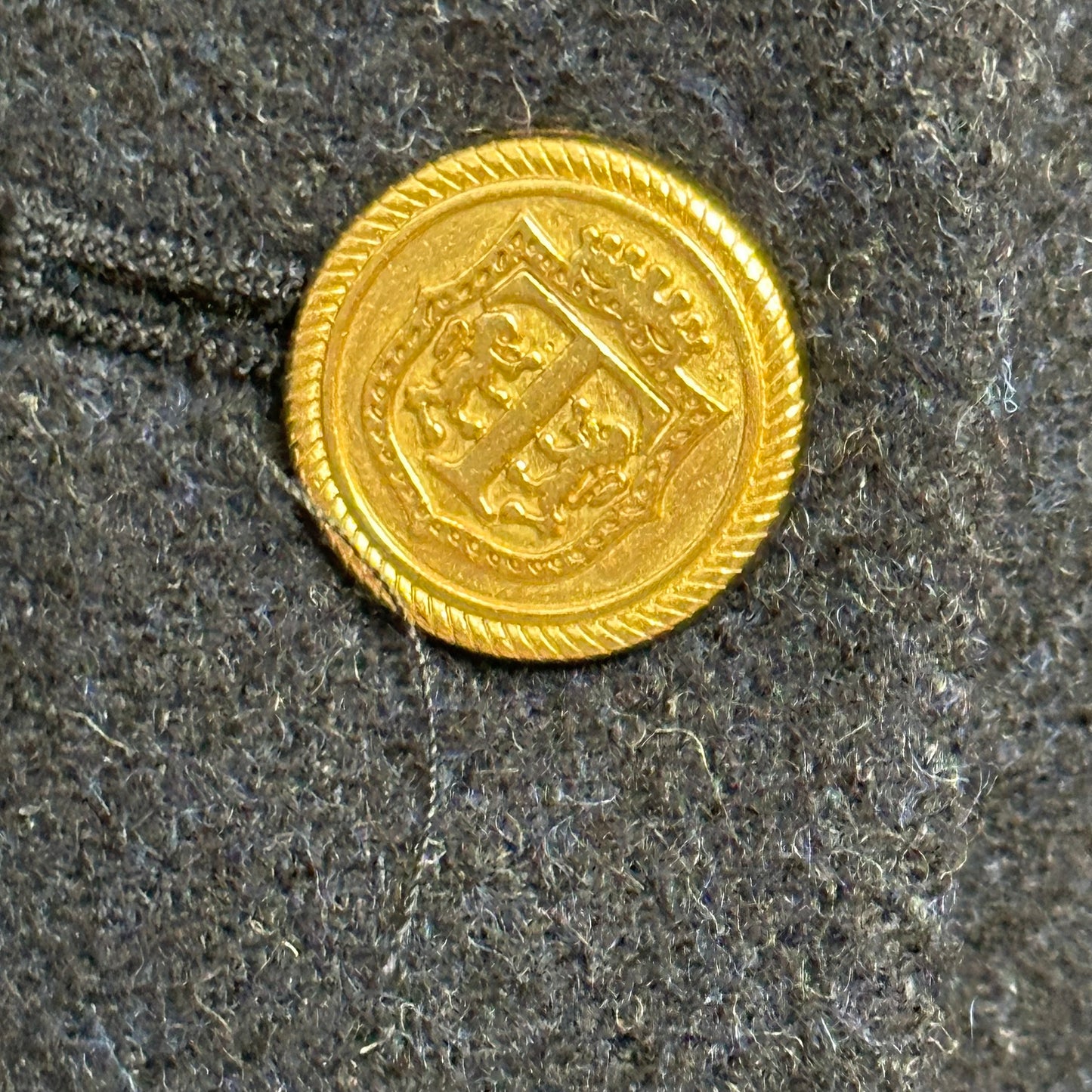 Talbots Aberdeen Blazer Jacket Navy Blue Wool Blend Gold Buttons 12