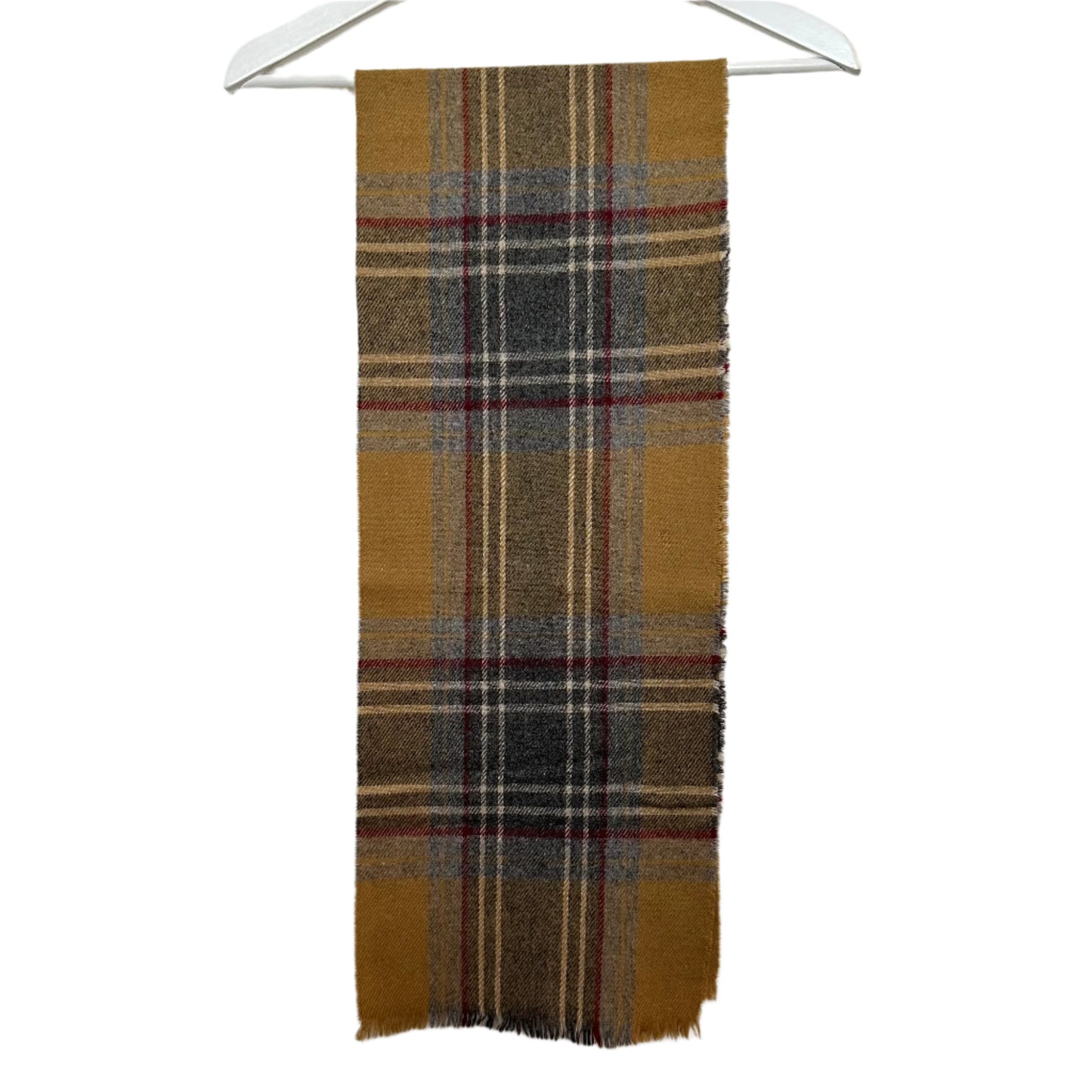 Vintage 1970s Christian Dior Plaid Scarf Brown Grey Burgundy