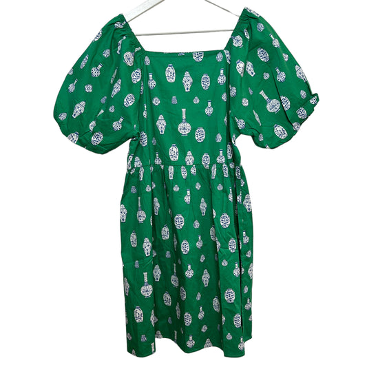 New with Tags Michelle Mcdowell Ginger Jar Iris Dress Green Blue Large