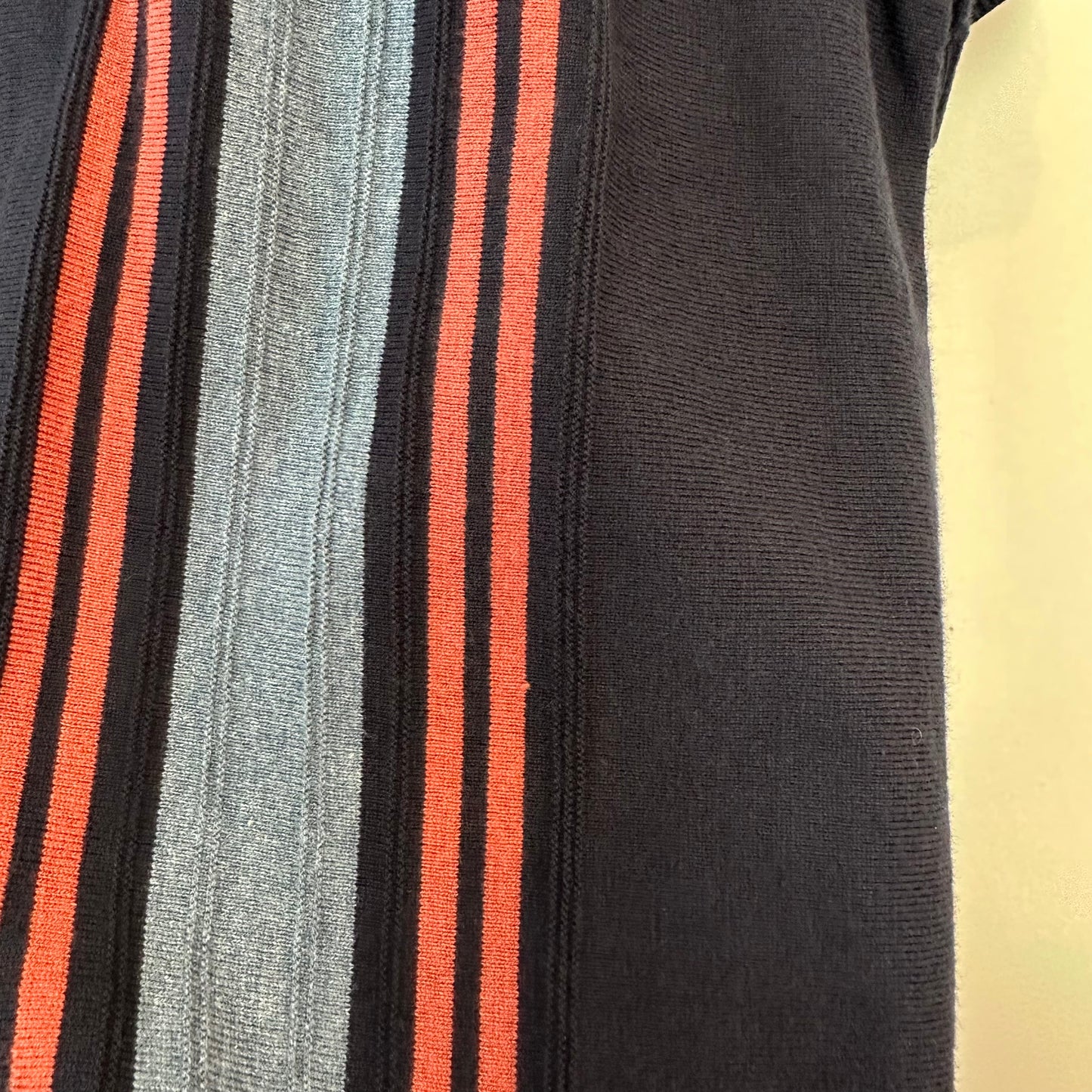 New with Tags Abercombie & Fitch Striped Button Through Sweater Polo Navy Blue Red Medium