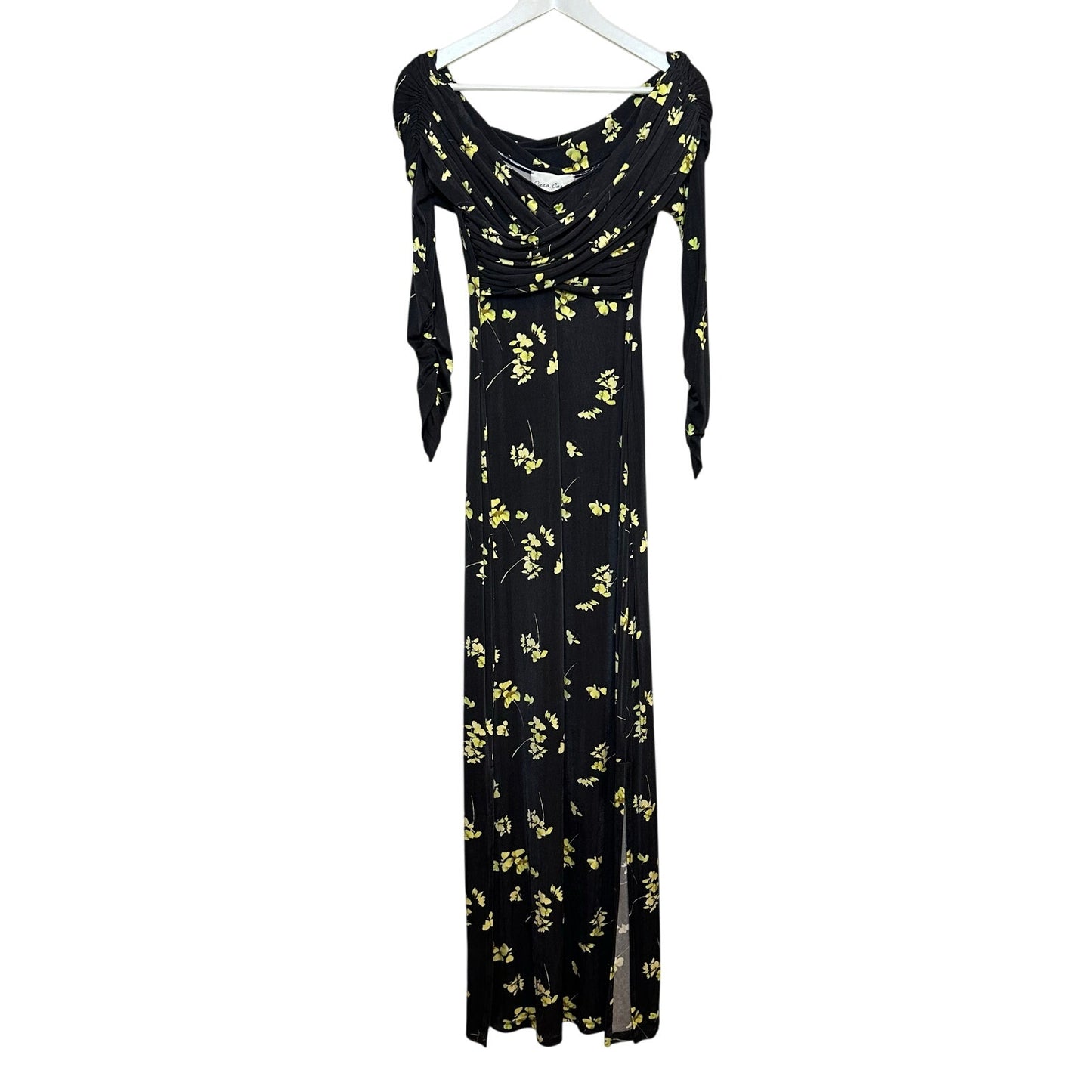 NWT Cara Cara Mirana Dress Off-the-shoulder Floral jersey Maxi Long Sleeve M