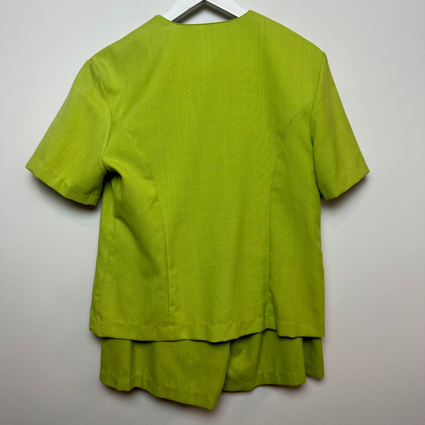 Vintage Lilly Sports Lime Green Skirt Set Skort and Matching Top Medium Petite
