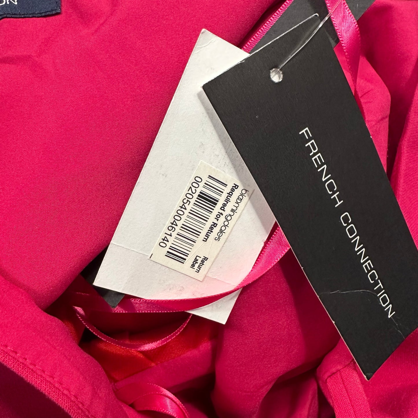 NWT French Connection Whisper Color Block Dress Pink Red Mini Square Neck 4