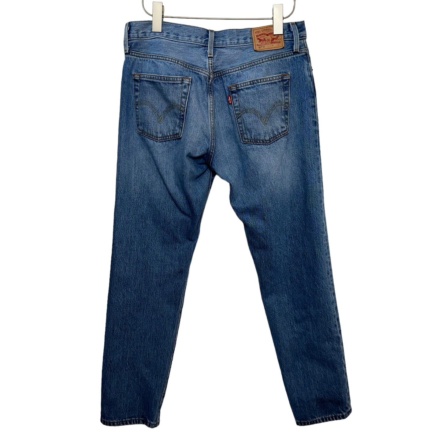 Levi's 501 CT Jeans Denim Boyfriend Taper Distressed 27