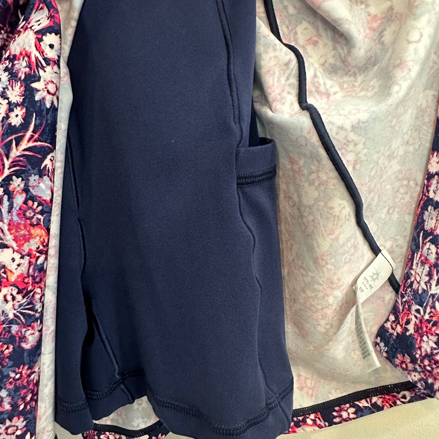 Aerie Offline Athletic Workout Exercise Dress Pink Blue Floral Tennis Athleisure XS