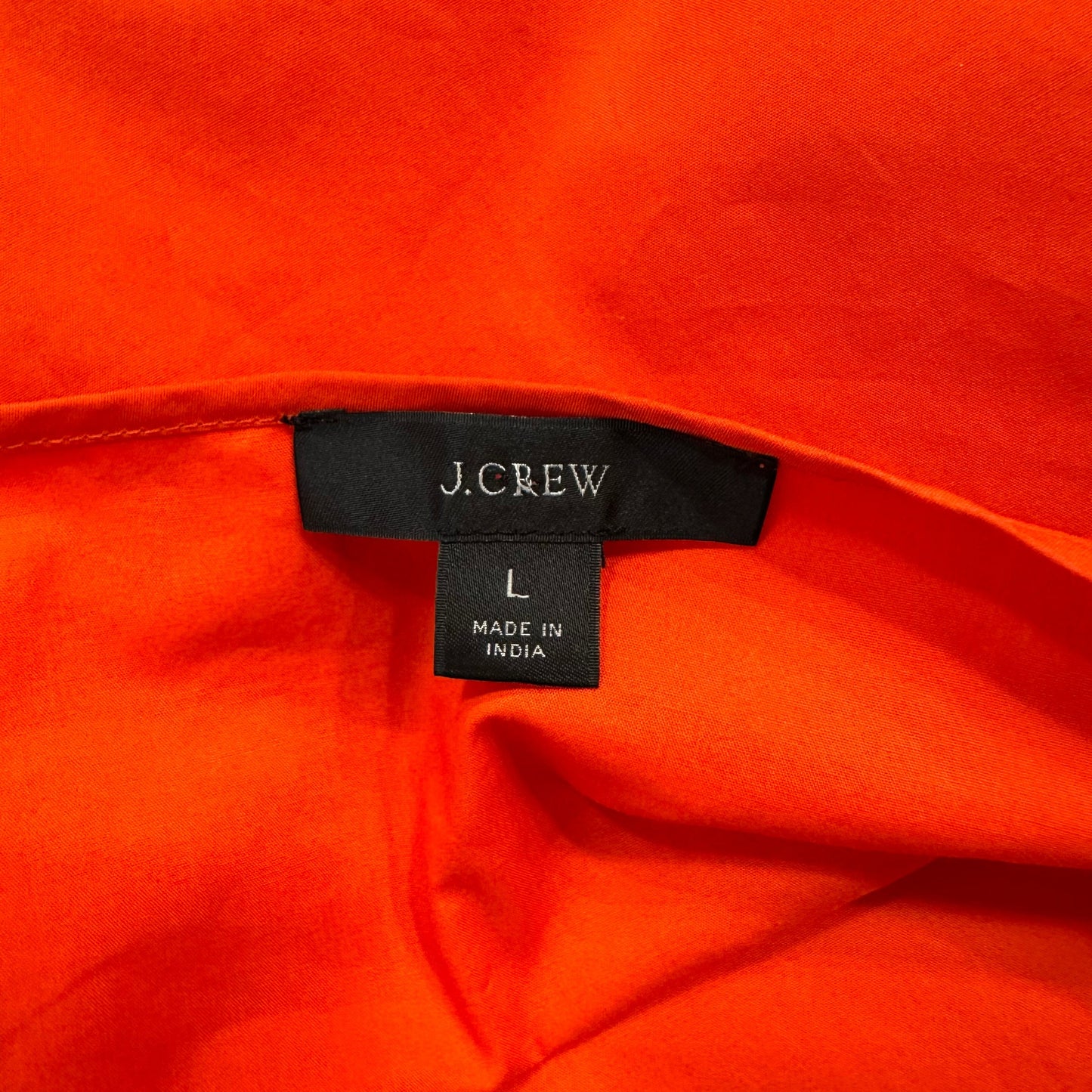J. Crew Cotton Halter Top Orange Cotton Large