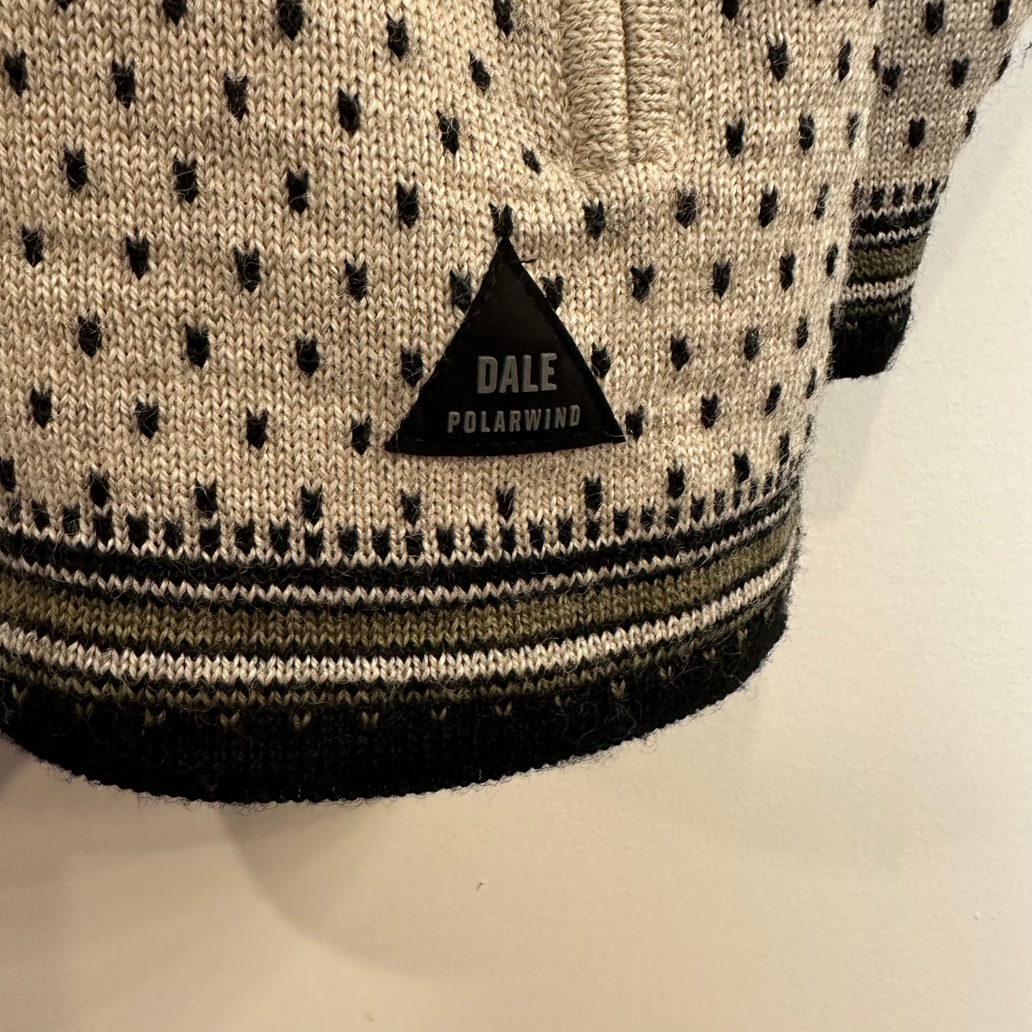 Dale of Norway Polarwind Vail Sweater Half-Zip Wool Fair Isle Knit Dale Sport Medium