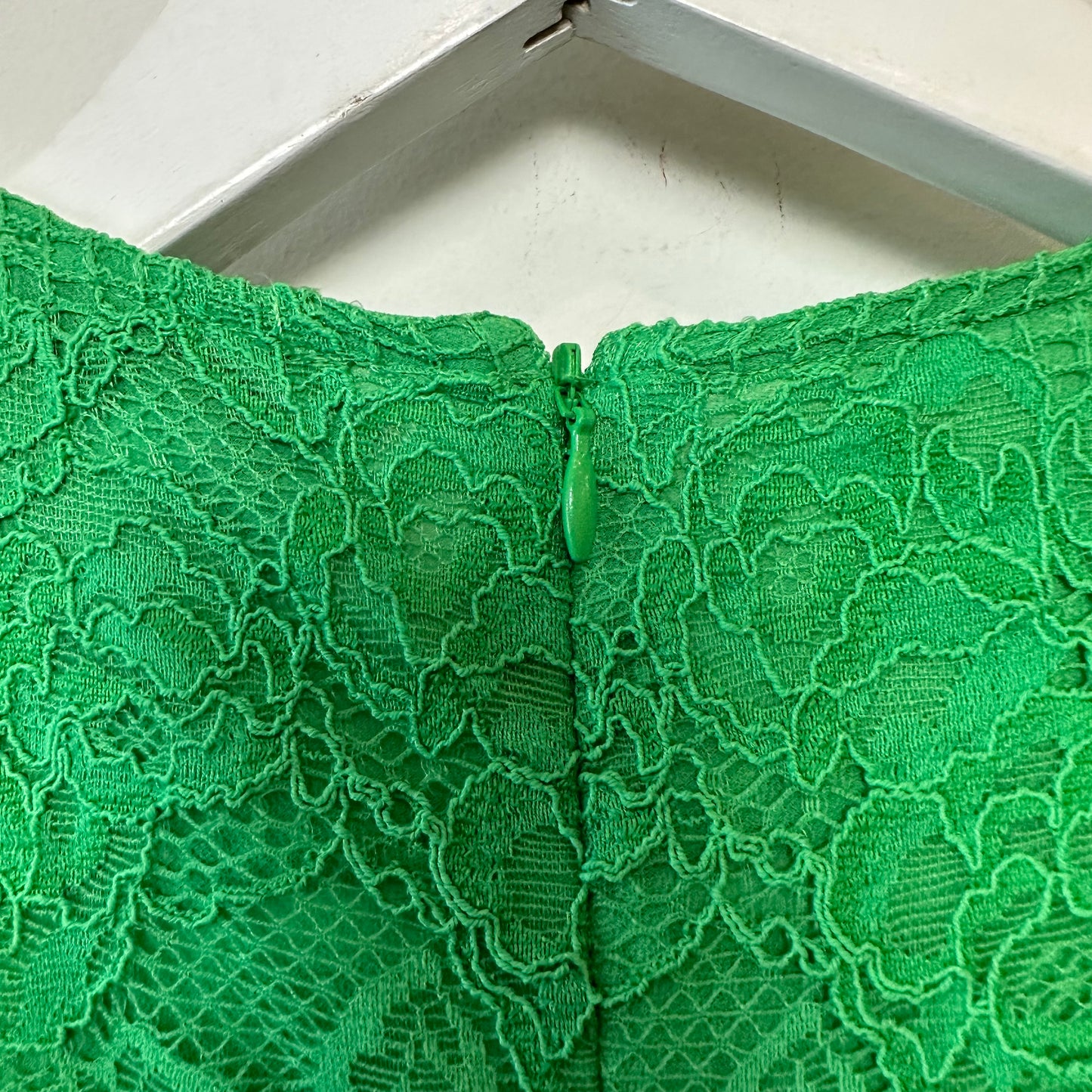 GANNI Green Cutout Twisted Lace Midi Dress Long Sleeve 36