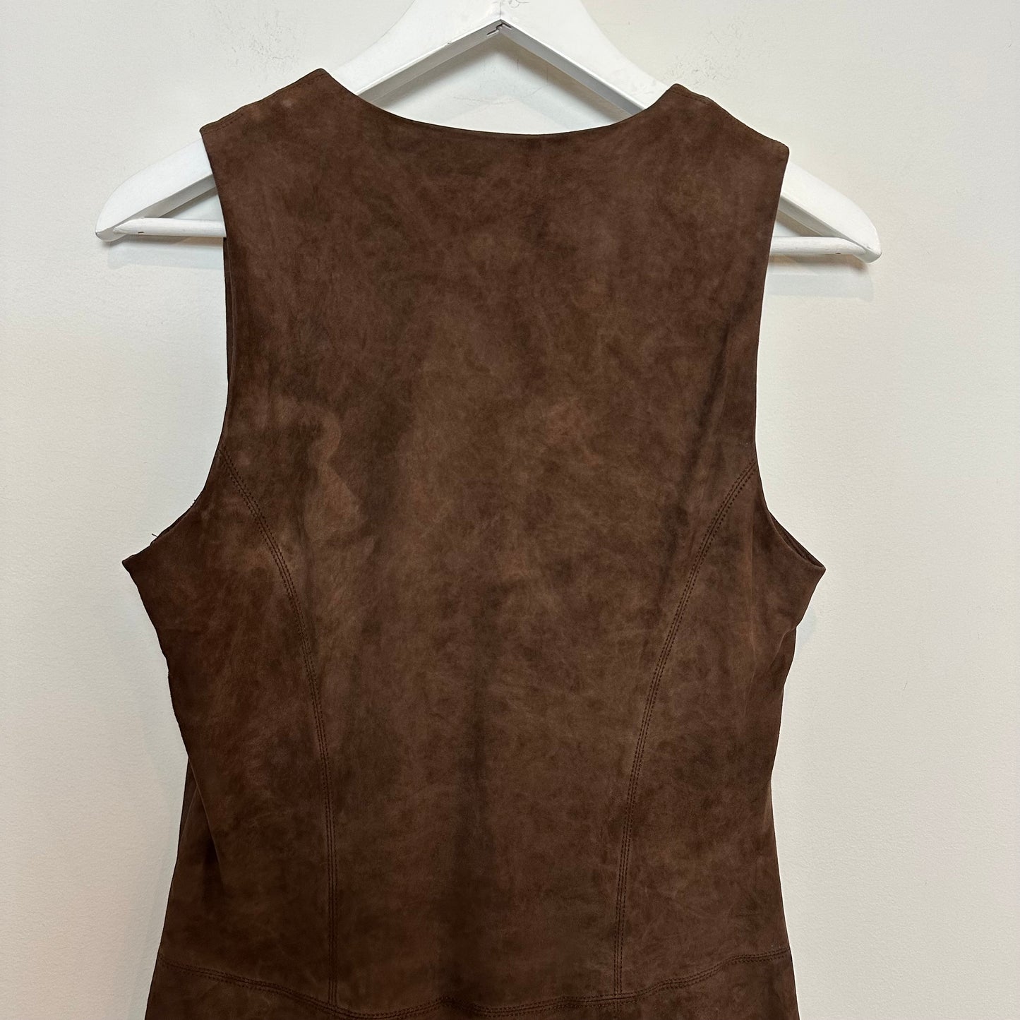 Ralph Lauren Collection Purple Label Lambsuede leather Dress Brown Made in the USA