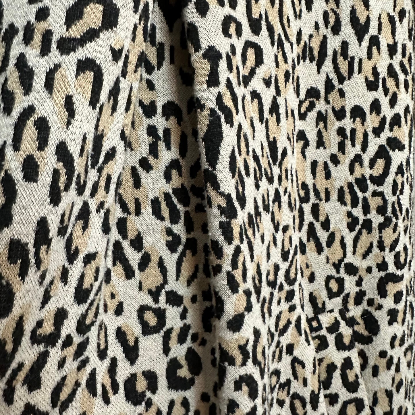 Tyler Boe Kim Knit Dress Leopard Cheetah Print Animal 3/4 Sleeve Mini Brown Beige XS