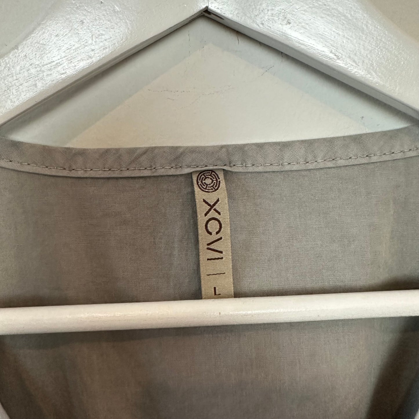 XCVI Gibbon Tank Dress Gray Sleeveless Midi Smocked Bubble Skirt Gorp Large