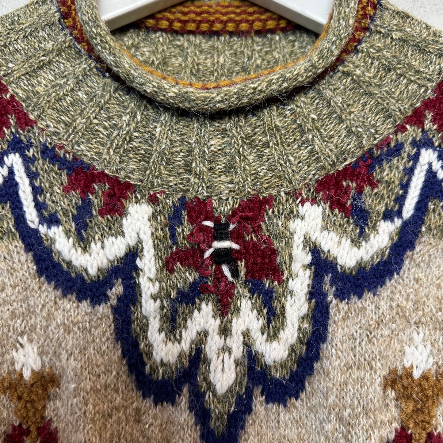 Vintage 90s Lizsport Liz Claiborne Sweater Rollneck Neutral Earth Tones Small
