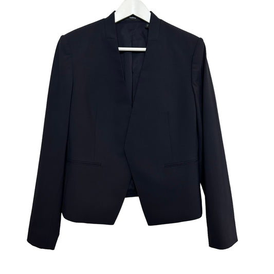 Theory Lanai Open Blazer Sevona Stretch Wool Dark Navy Blue 12