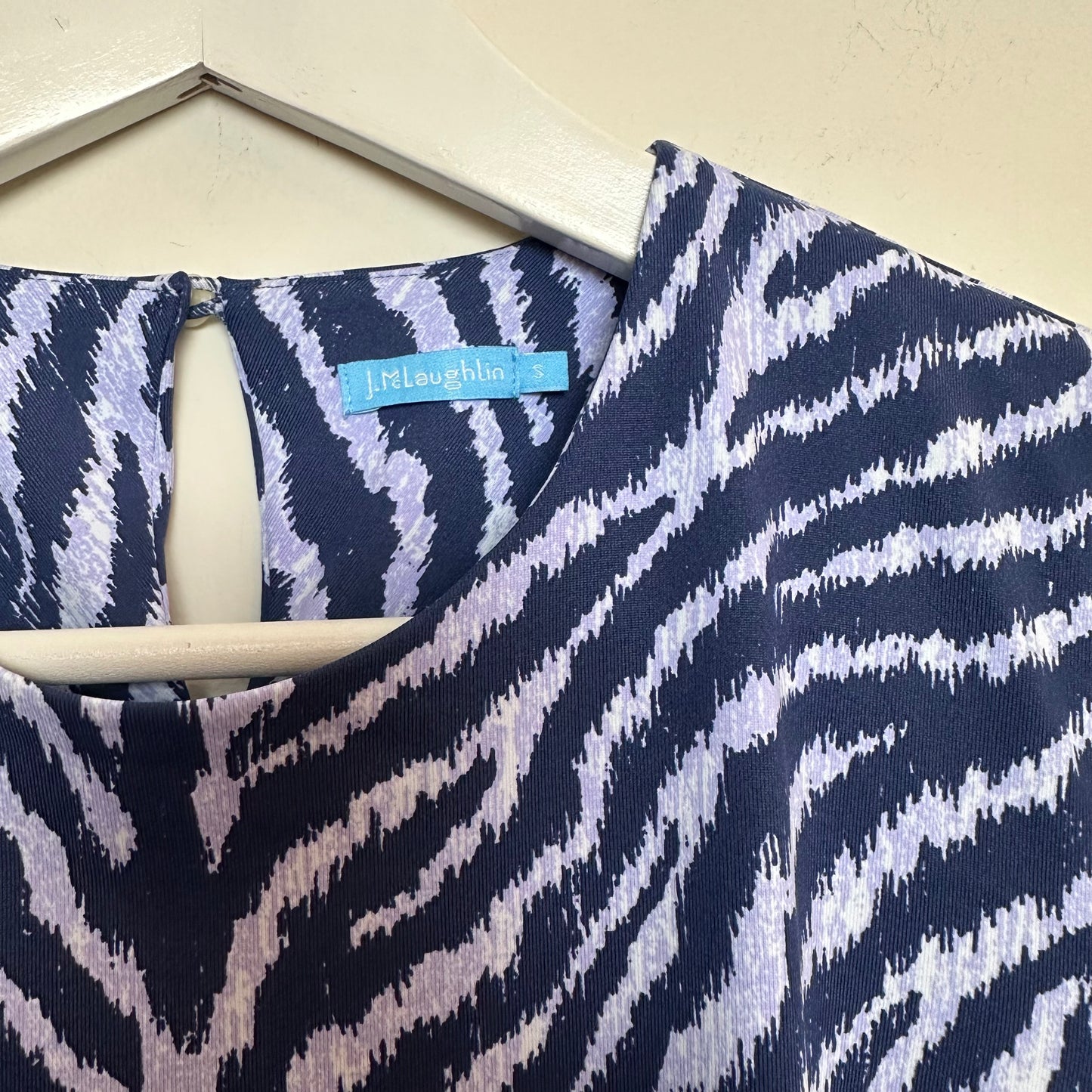 J. McLaughlin Catalyst Dress Tiger Eyes Purple Blue Catalina Cloth Small