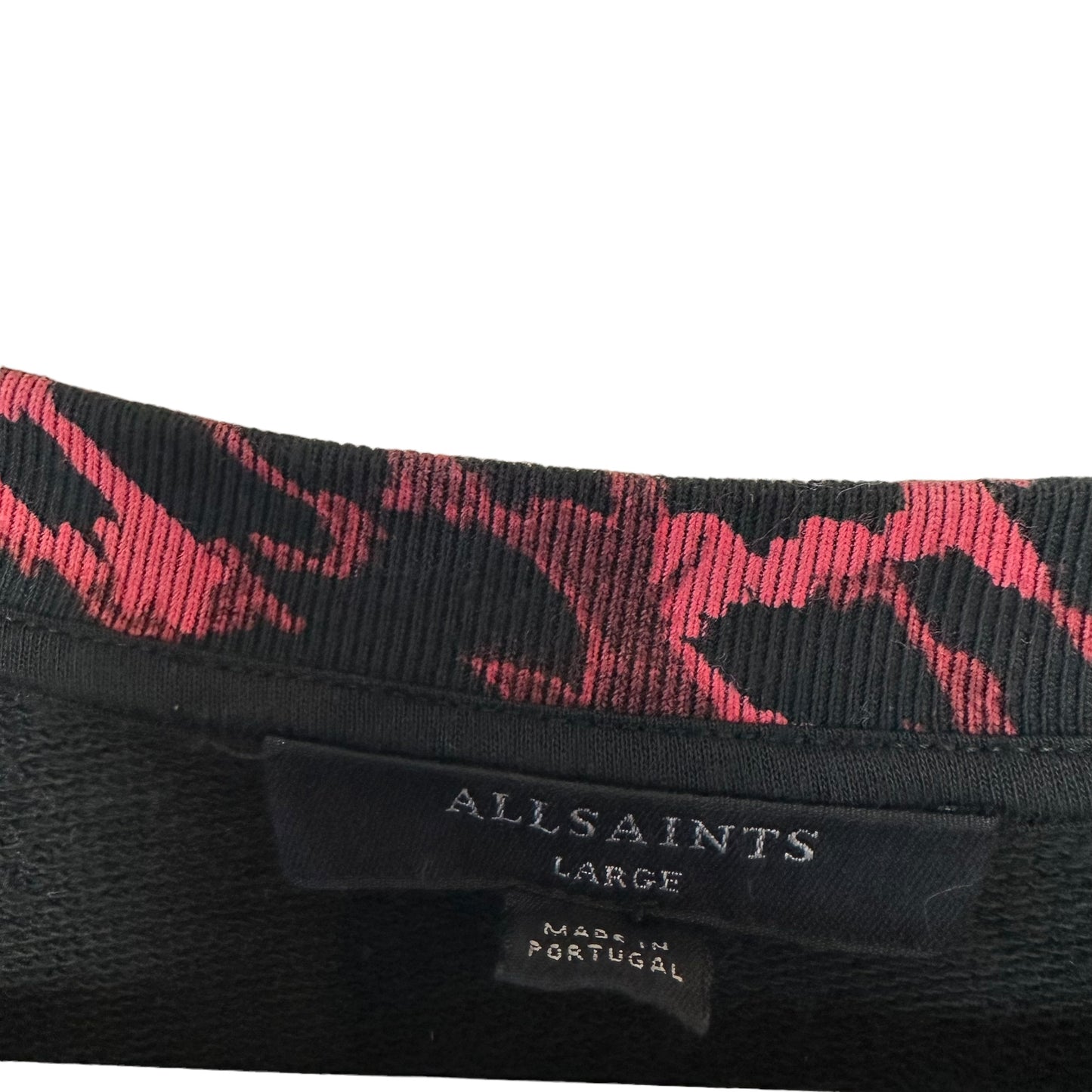 ALLSAINTS Lo Redar Leopard Print Sweatshirt Crewneck Pullover Terry Large