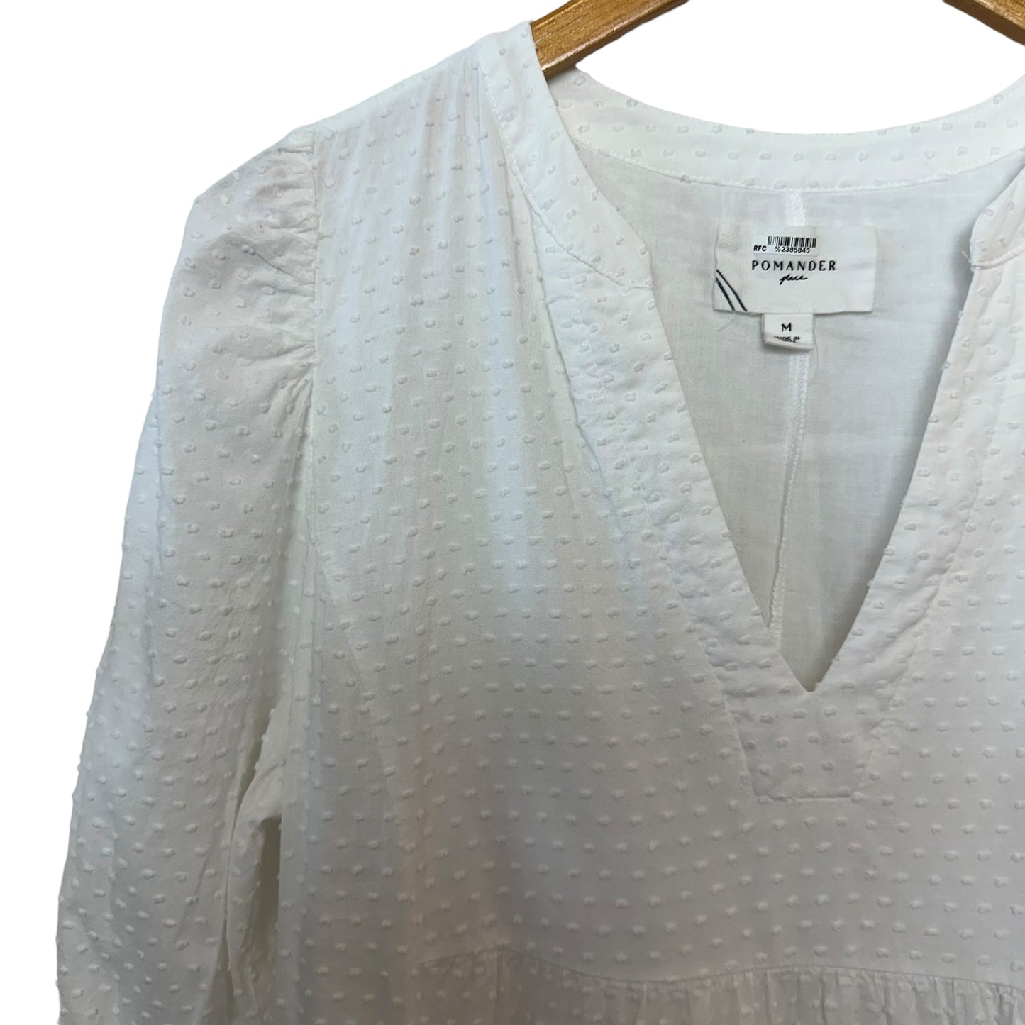Pomander Place Tuckernuck Kenzo Dress White Swiss Dot Long Sleeve Medium
