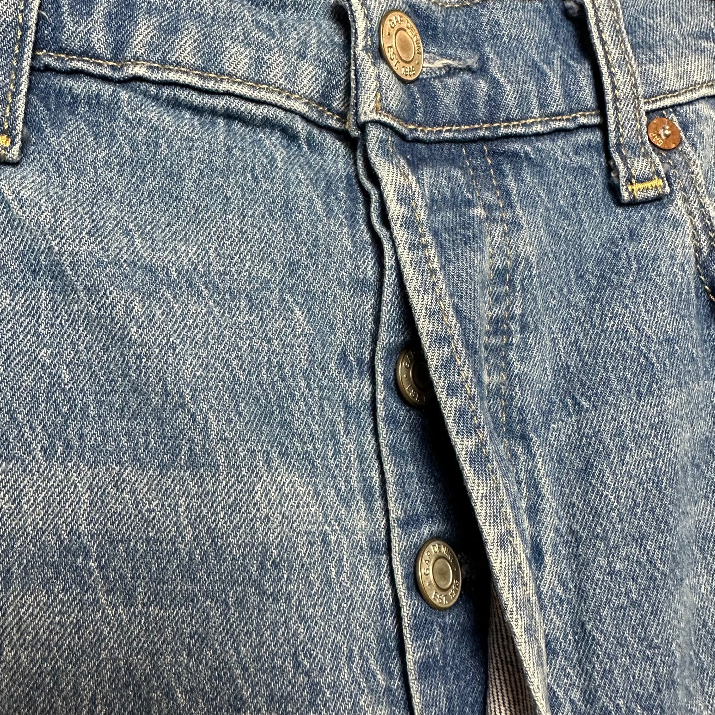 Gap High Rise Cheeky Straight Jeans Denim Medium Wash Indigo 31