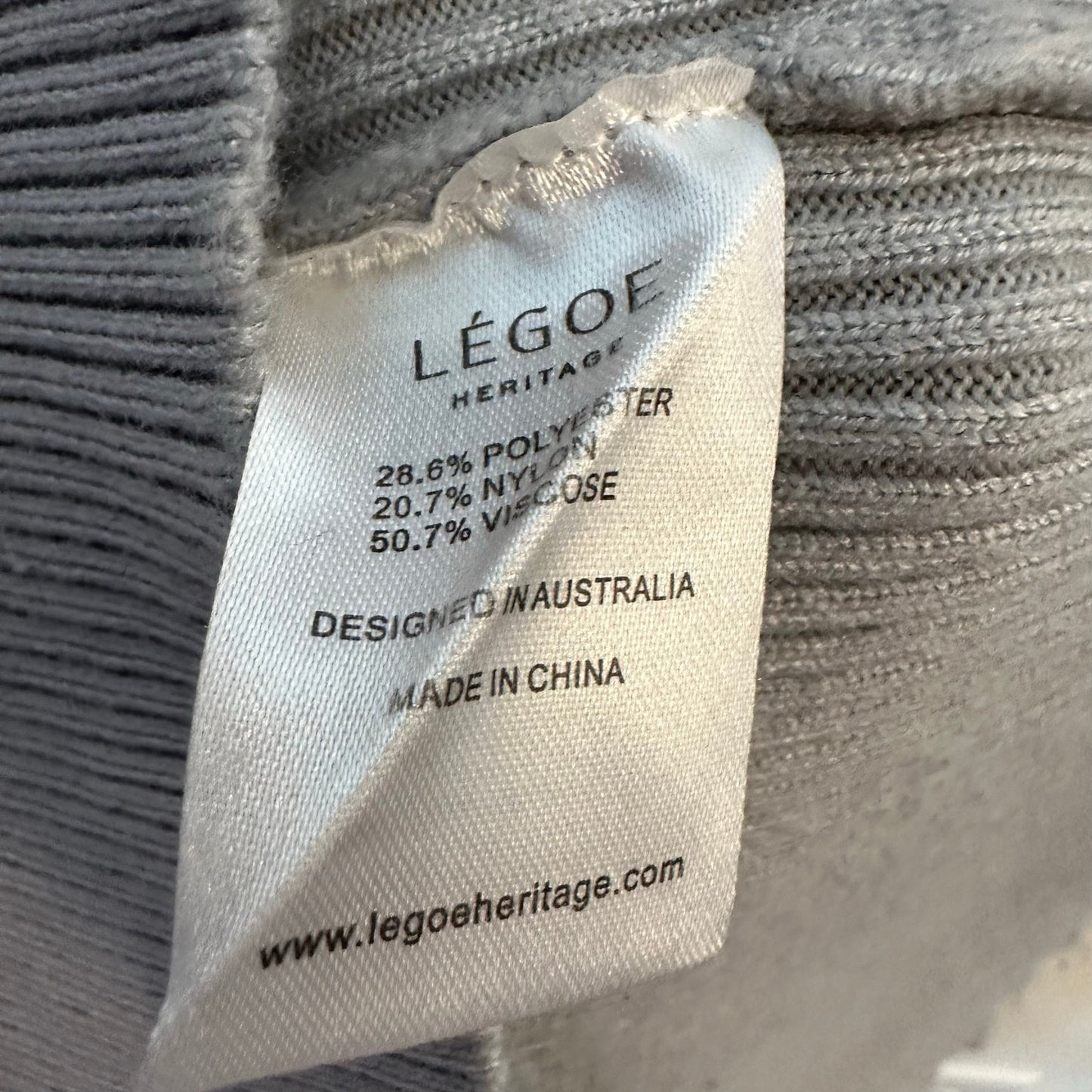 Legoe Coastline Knit Maternity Dress Grey Ribbed Sweater Bodycon Midi Sleeveless