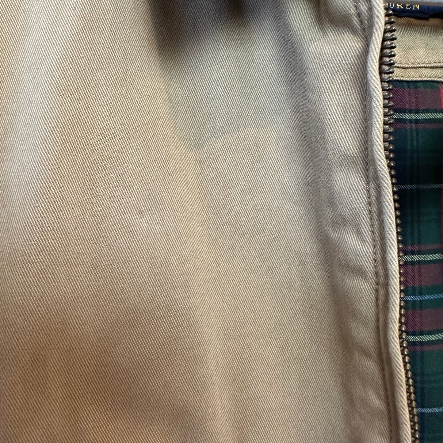 Polo Ralph Lauren Jacket Tan Cotton Collared Lightweight Windbreaker Large