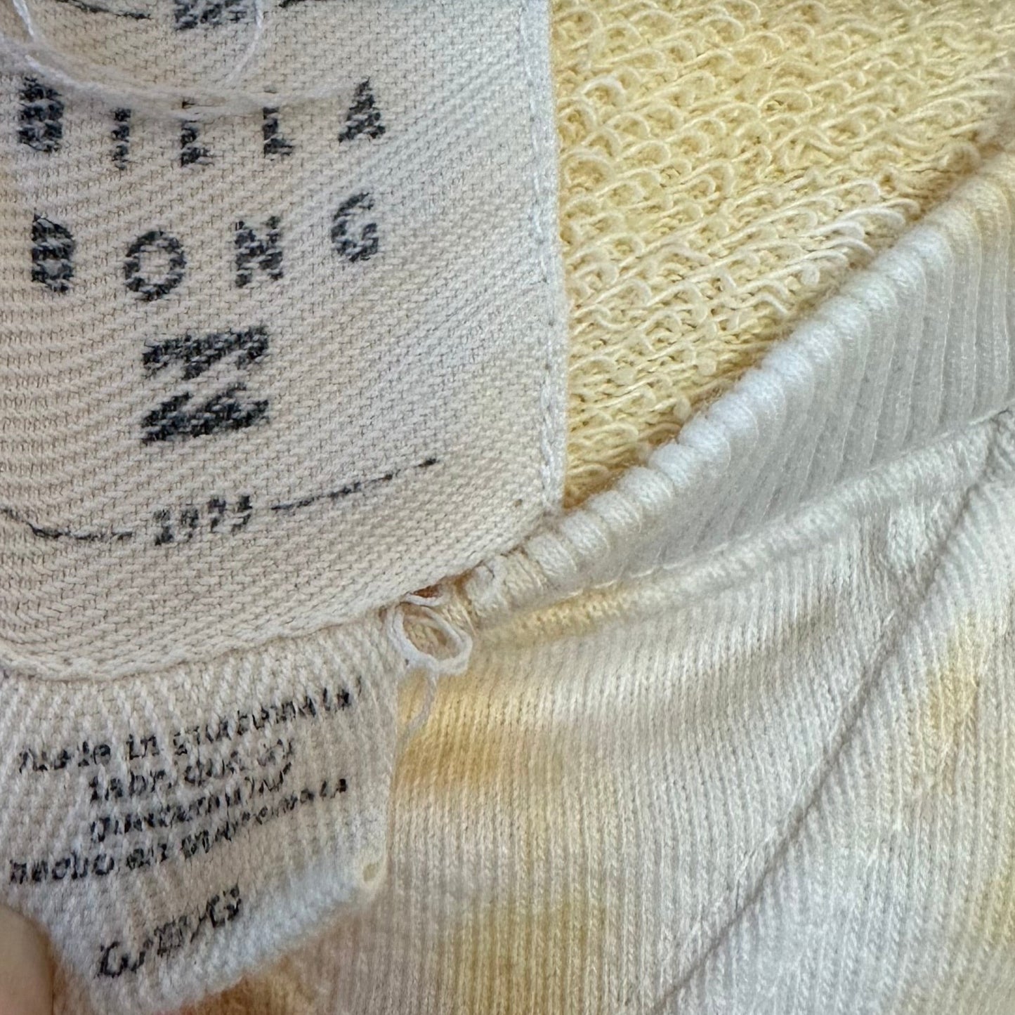Billabong Surf Vibe Sweatshirt Tie Dye Crewneck Last Rays of Sun Terry Cloth Large
