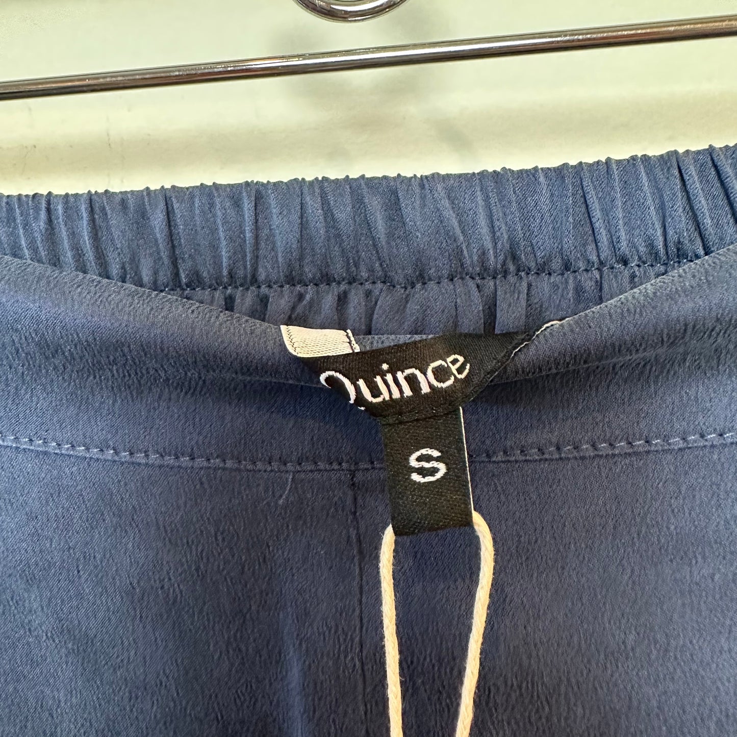 New With Tags Quince 100% Washable Silk Tank Pajama Set indigo Blue Small