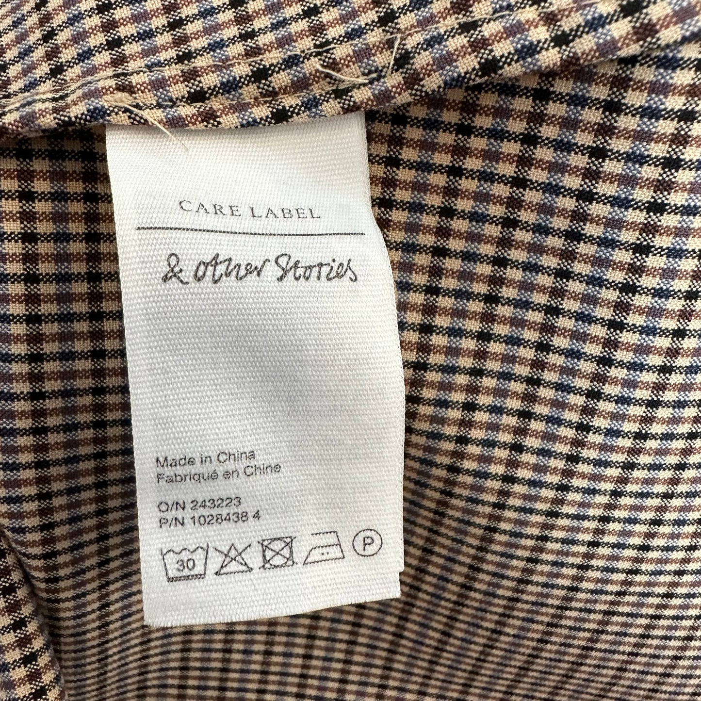 & Other Stories Collared Check Mini Dress Pleated Skirt Plaid Collared 42