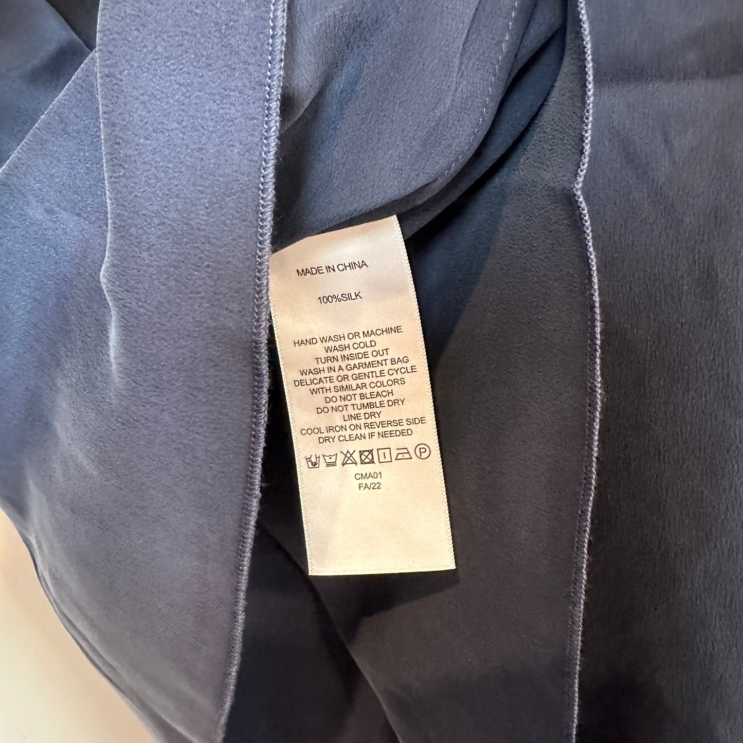 New With Tags Quince 100% Washable Silk Tank Pajama Set indigo Blue Small