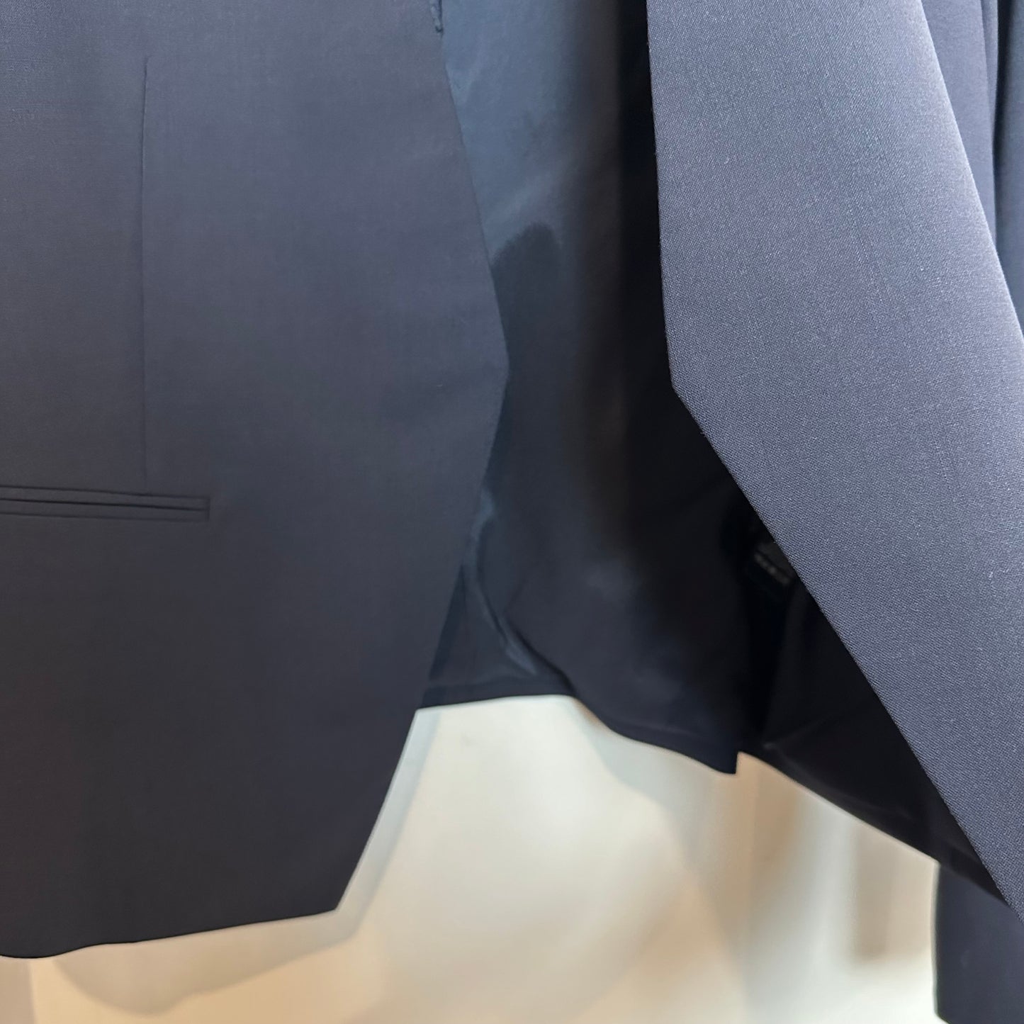 Theory Lanai Open Blazer Sevona Stretch Wool Dark Navy Blue 12