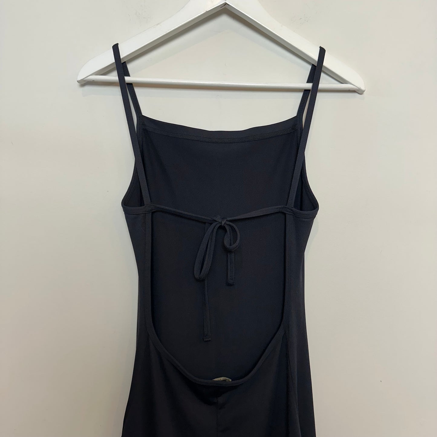 Vintage 90s Guess Jeans Black Maxi Dress Open Back Made in the USA Medium