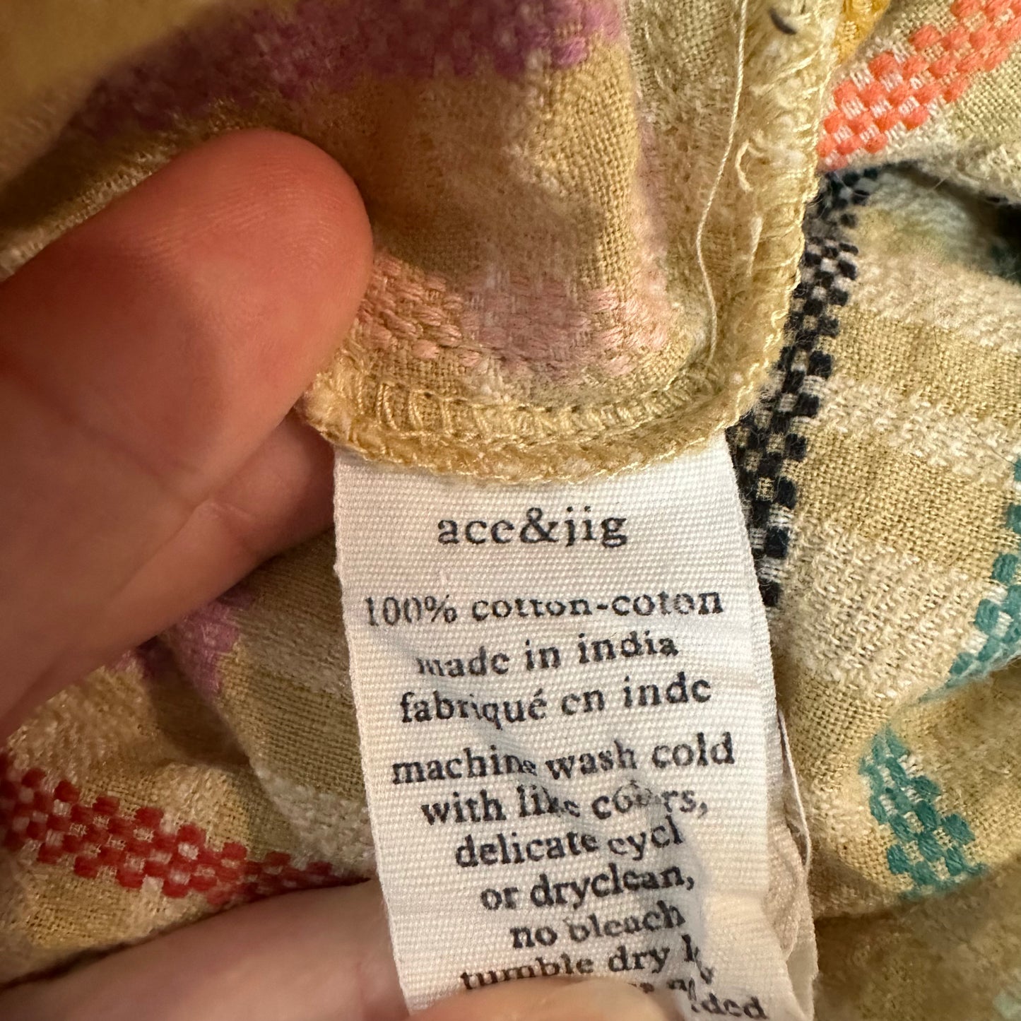 Ace & Jig Willa Dress Dulce Dress Maxi Rainbow Plaid Cotton Medium