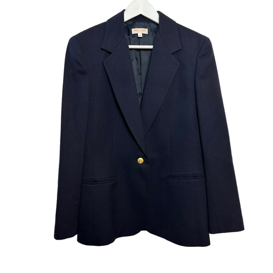 Vintage Brooks Brothers Navy Blue Blazer Single Button Wool 10