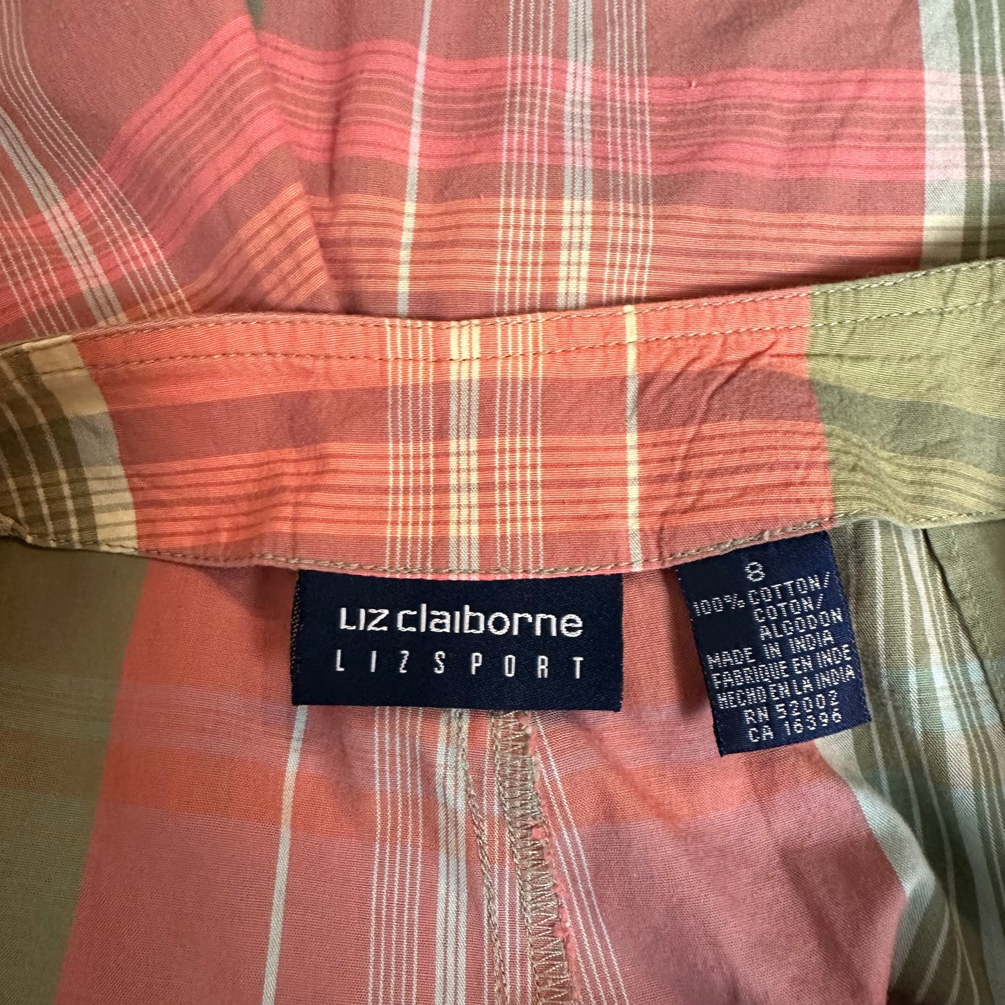 Vintage 90s Liz Claiborne Liz Sport Plaid Skirt Skirt with Shorts Cotton 8